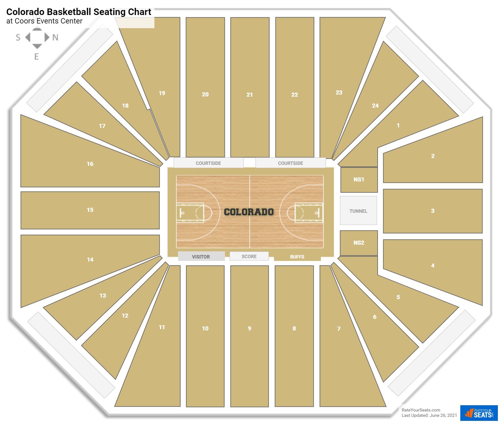 Colorado  Buffaloes Seating Chart at CU Events Center