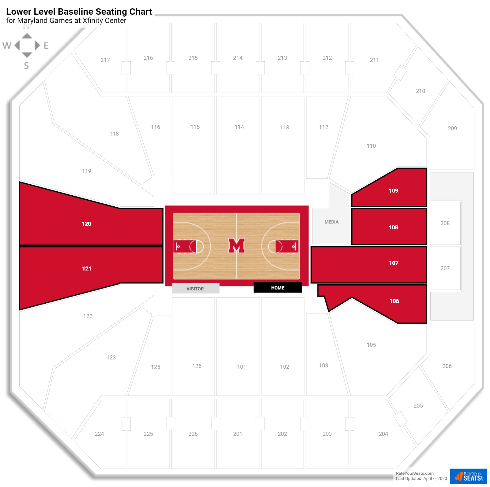 Comcast Center College Park Md Seating Chart