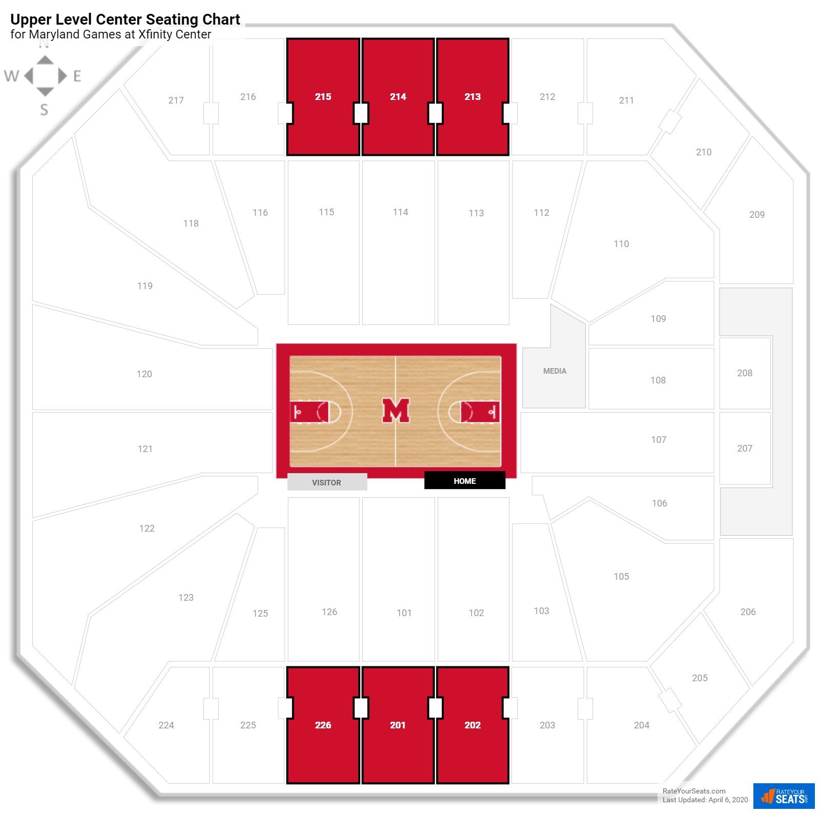 Xfinity Center Seating Chart With Rows And Seat Numbers