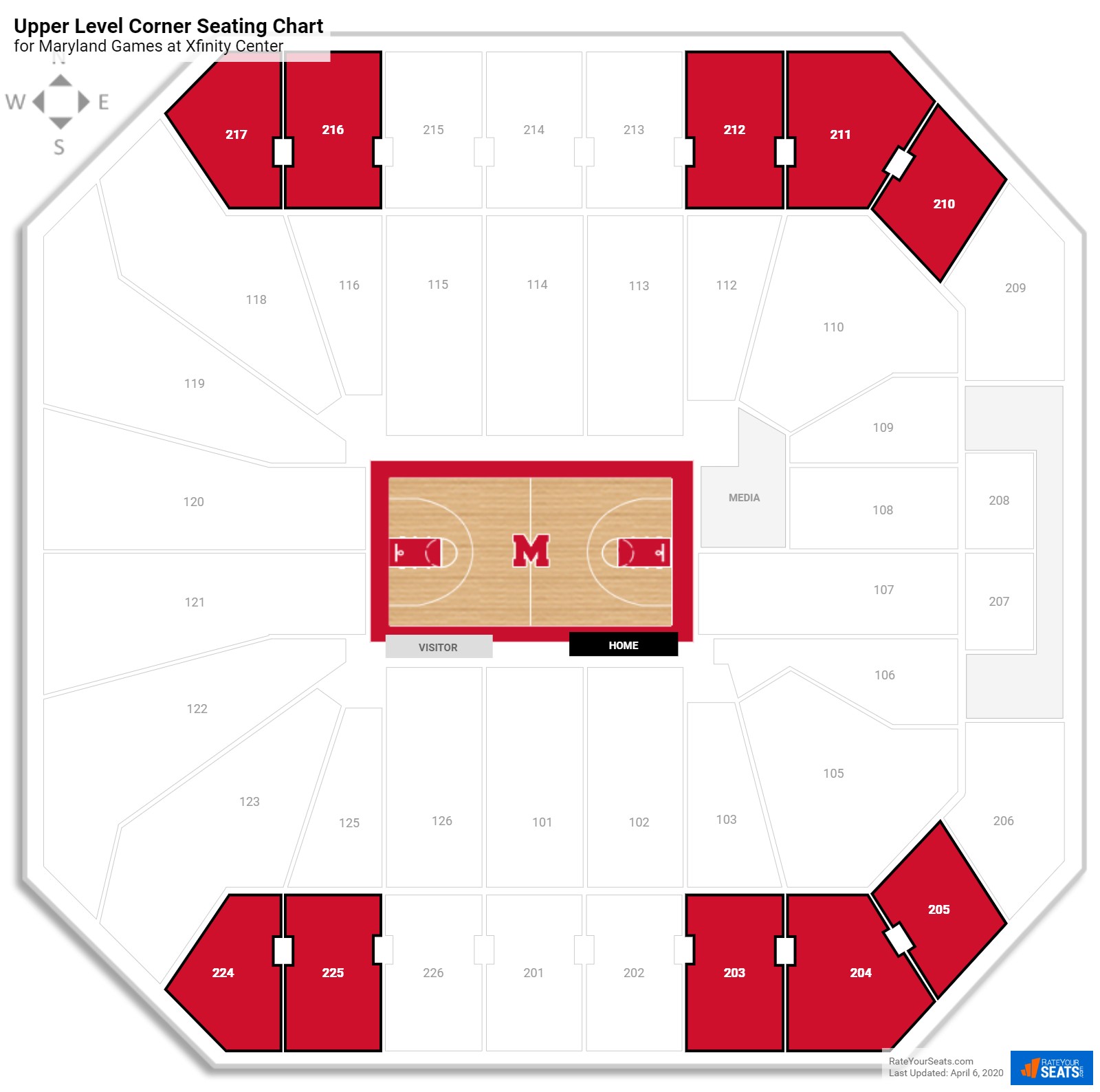 Comcast Center Maryland Seating Chart