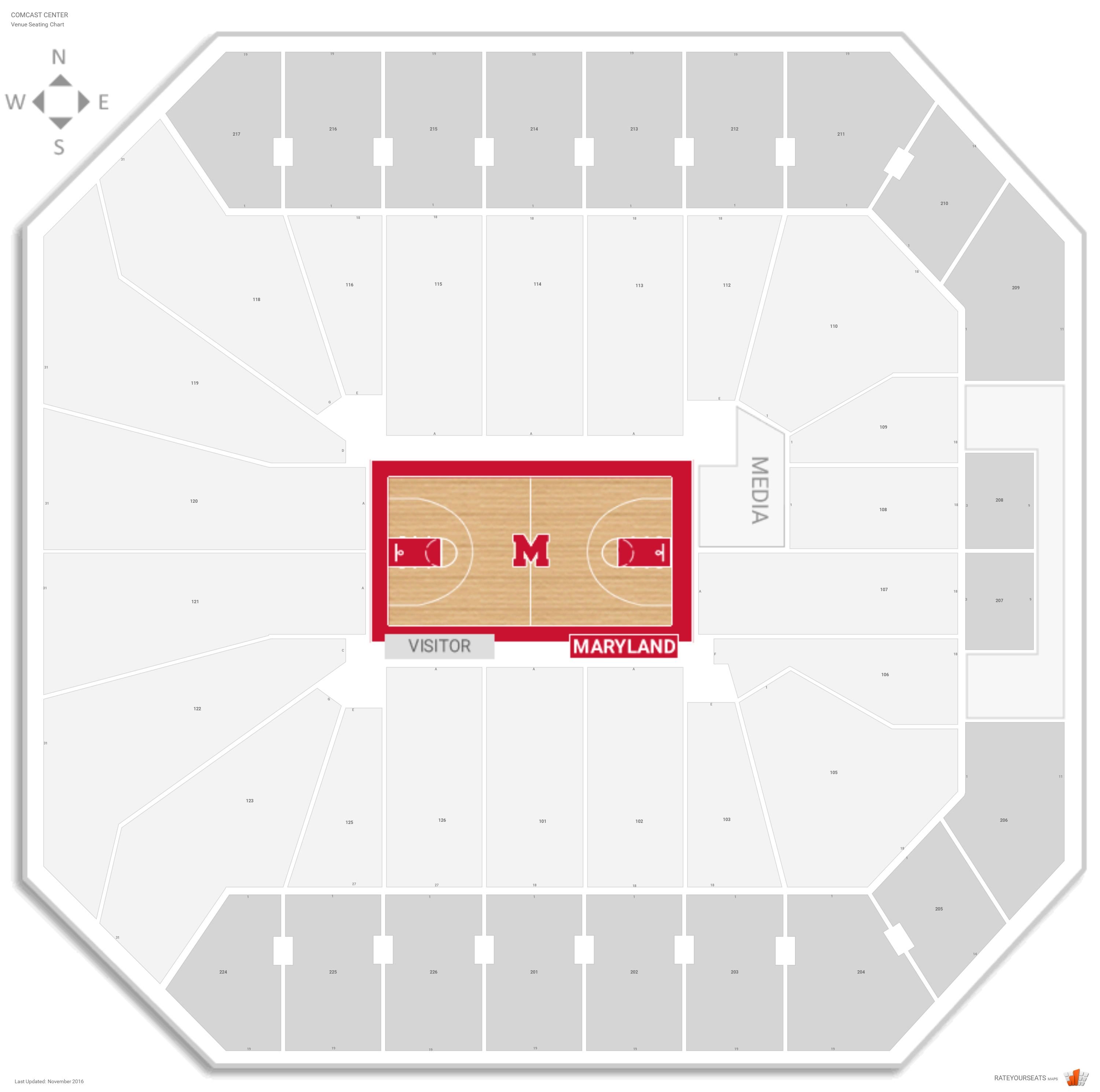 Verizon Center Seating Chart With Rows And Seat Numbers