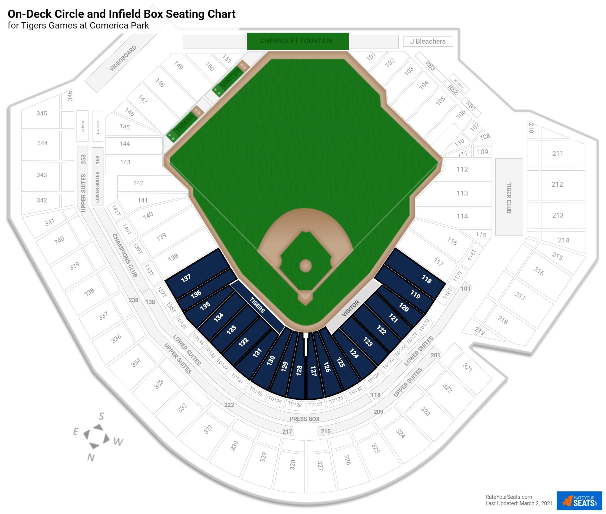 Comerica Park Seating Chart With Rows