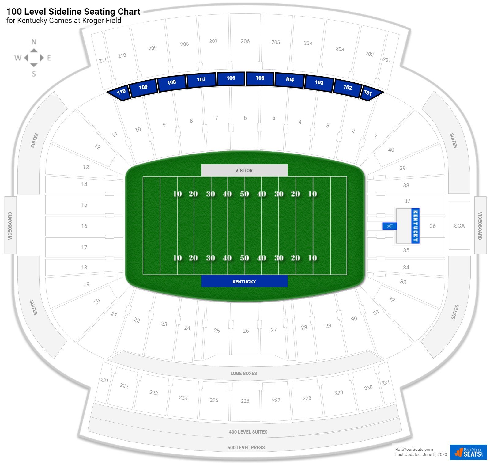 University Of Kentucky Stadium Seating Chart