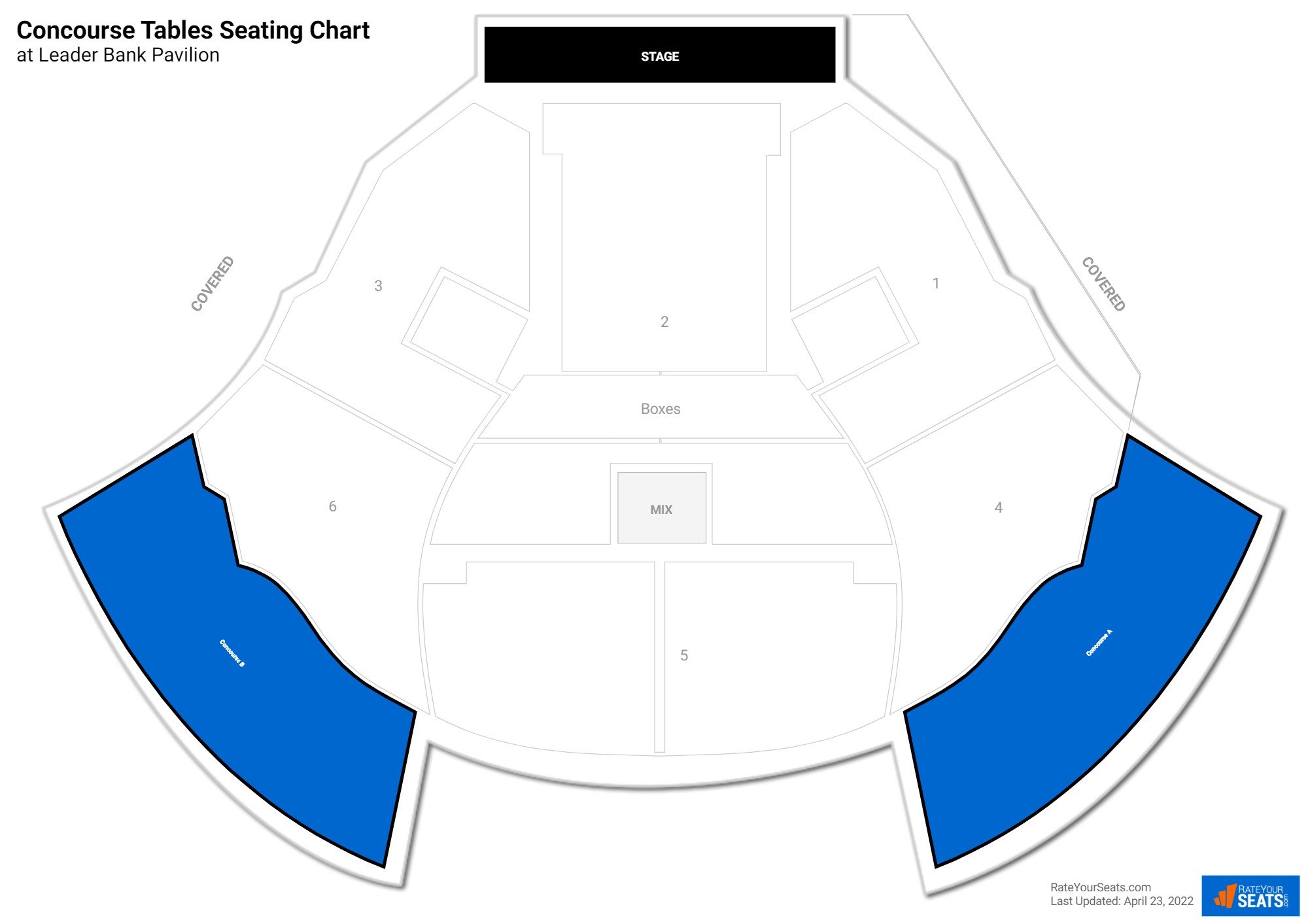 Leader Bank Pavilion Concourse Tables Rateyourseats Com