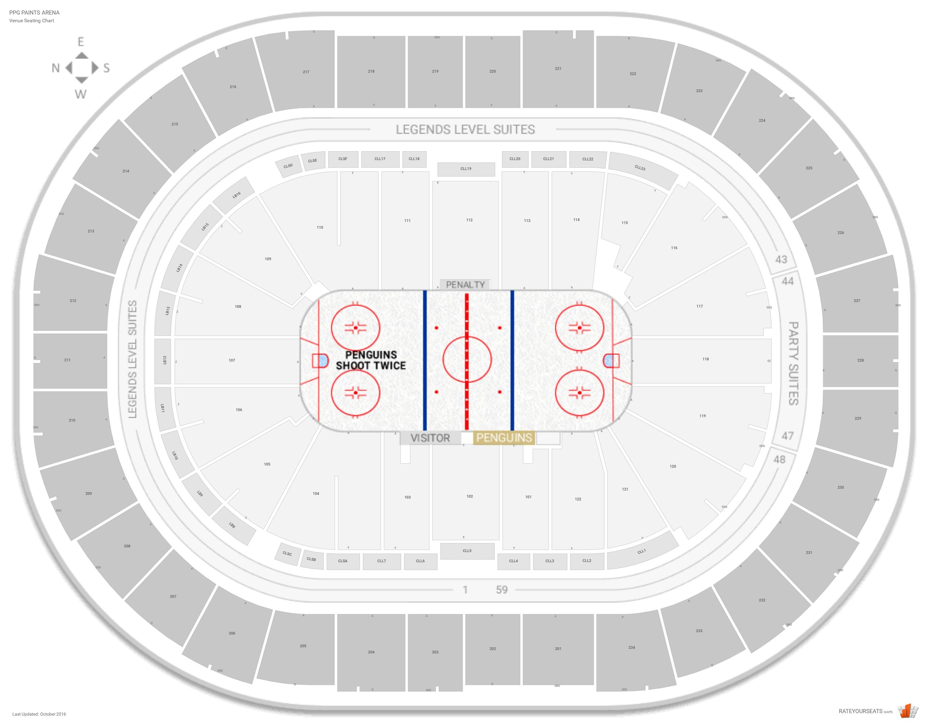 Penguins Hockey Seating Chart