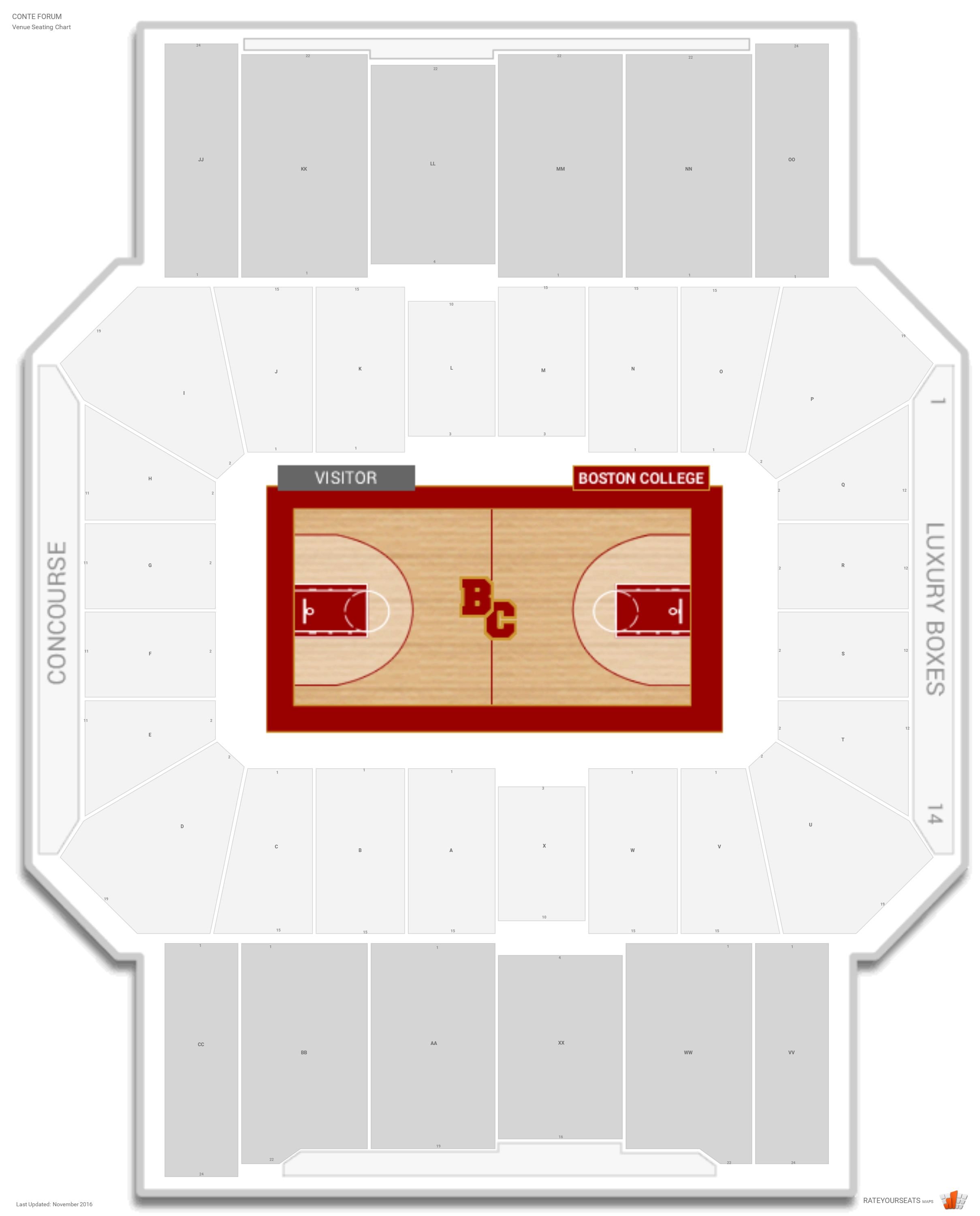 Boston College Basketball Seating Chart