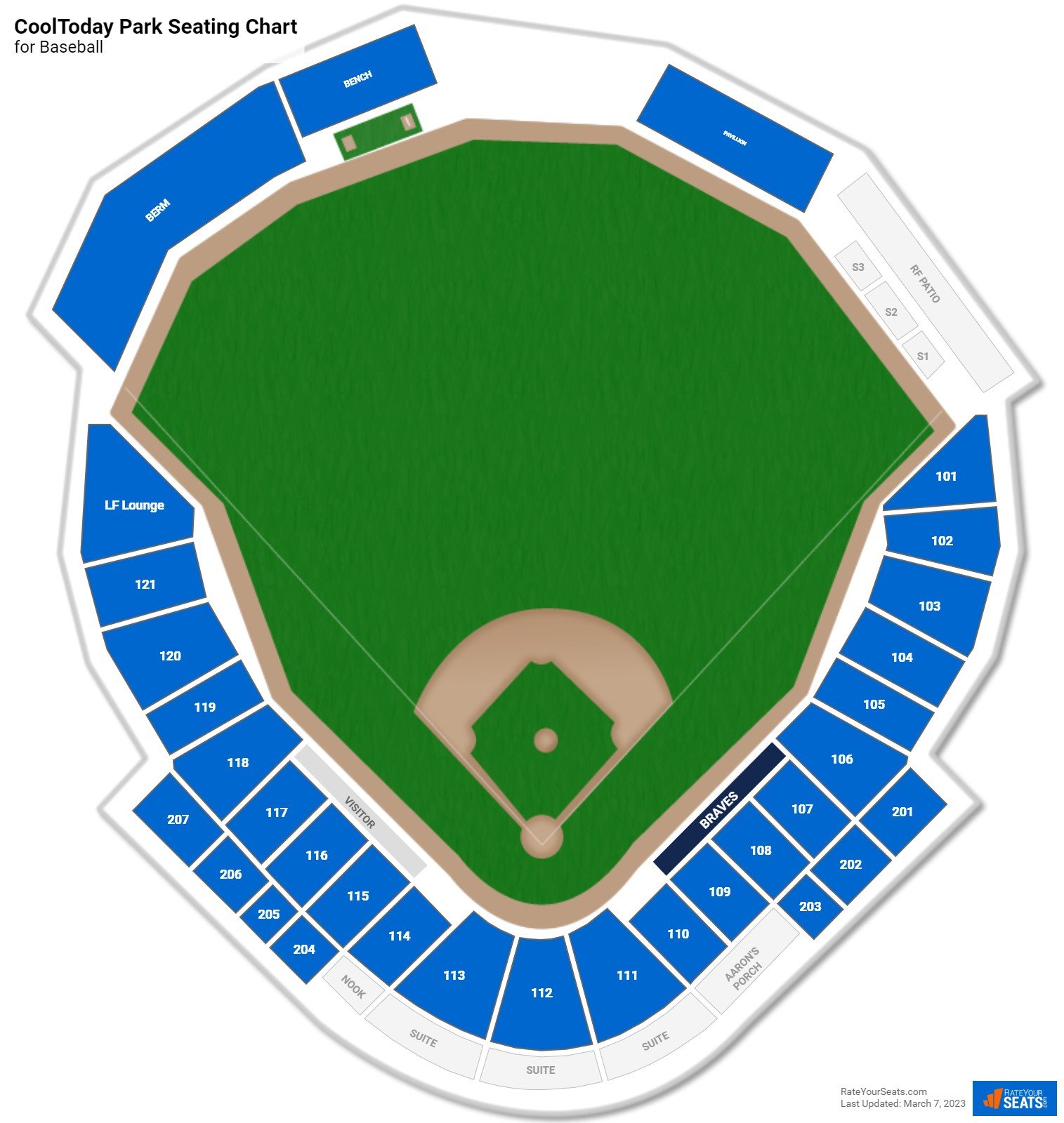 CoolToday Park Baseball Seating Chart