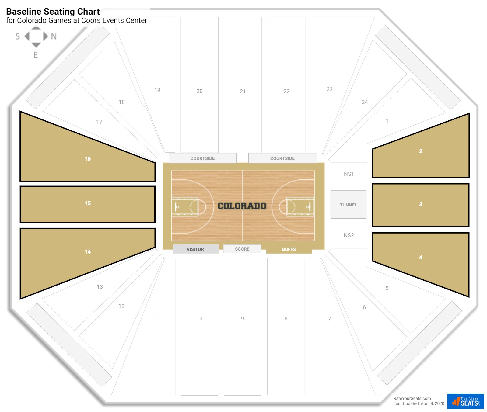 Coors Events Center Seating Chart Basketball