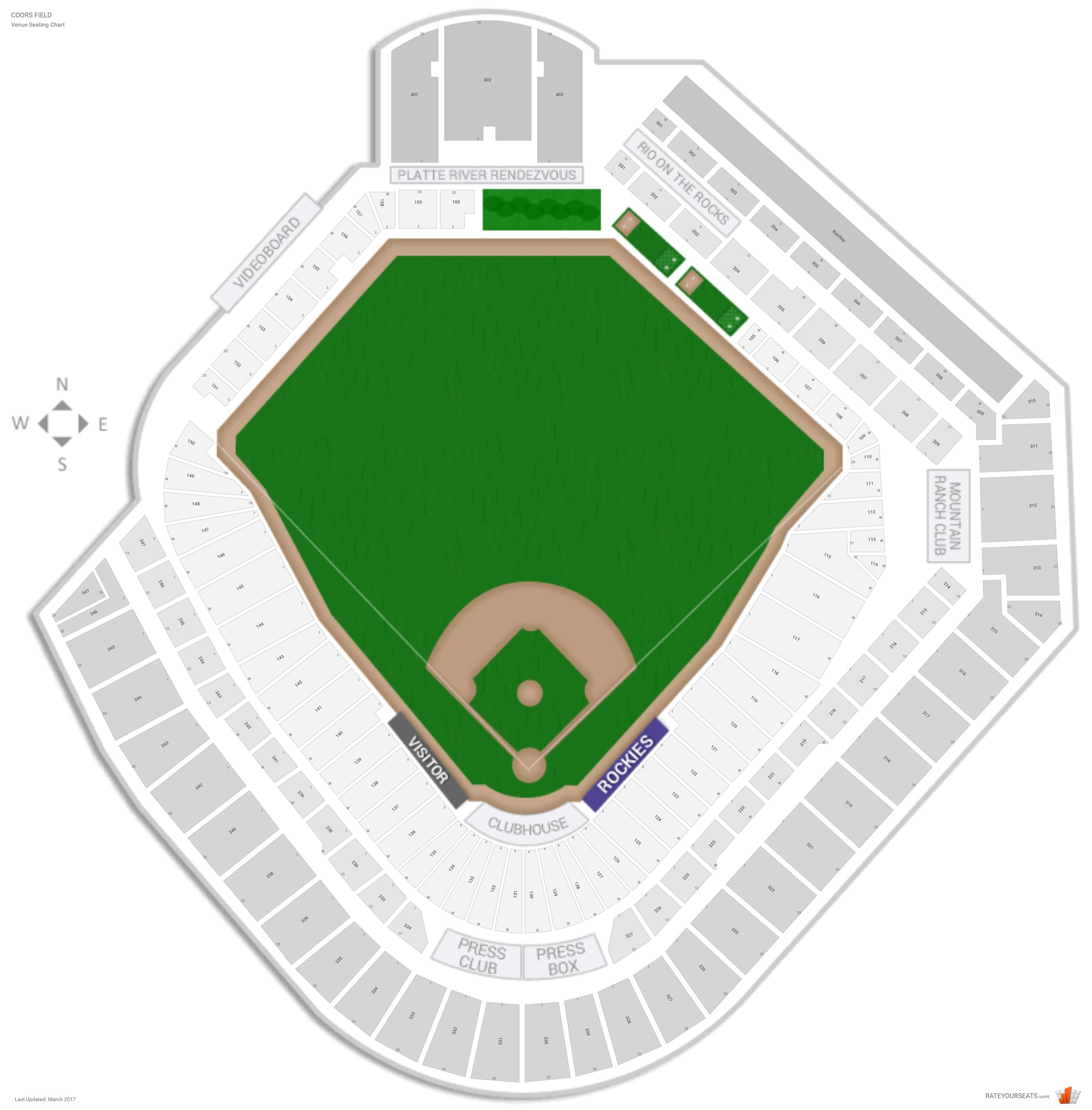 Coors Field Seating Chart