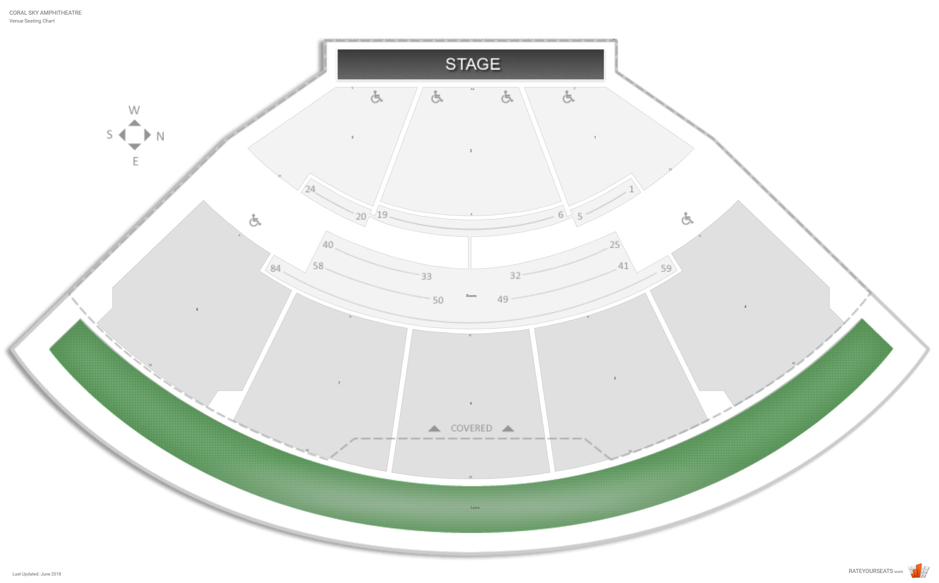 Coral Sky Seating Chart With Seat Numbers