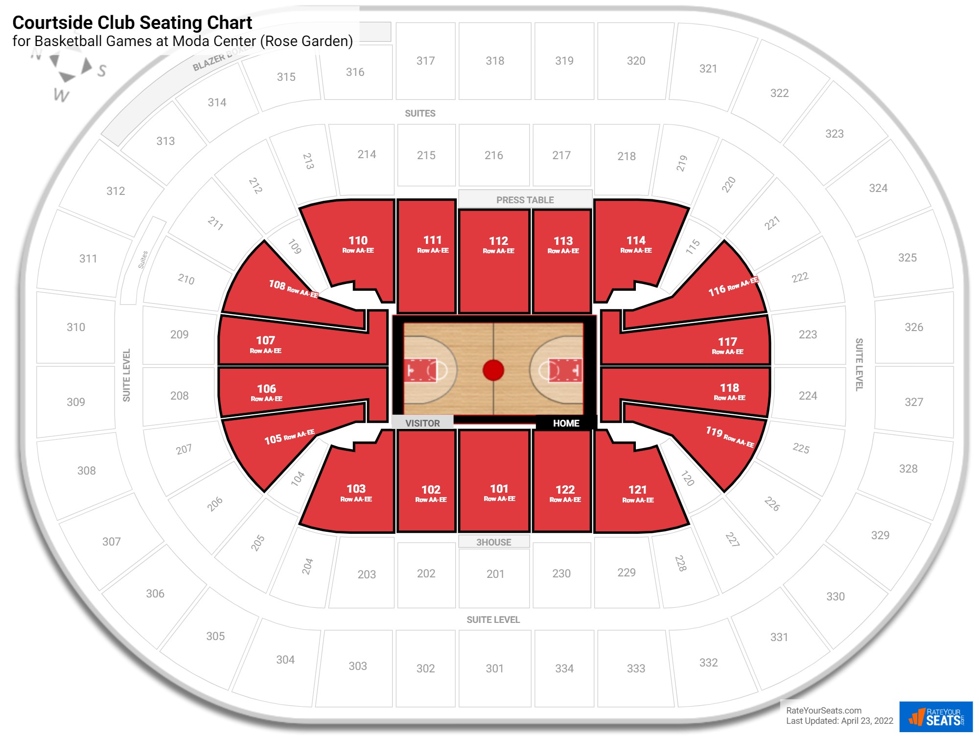 Moda Center Virtual Seating Chart 02 - etoote4