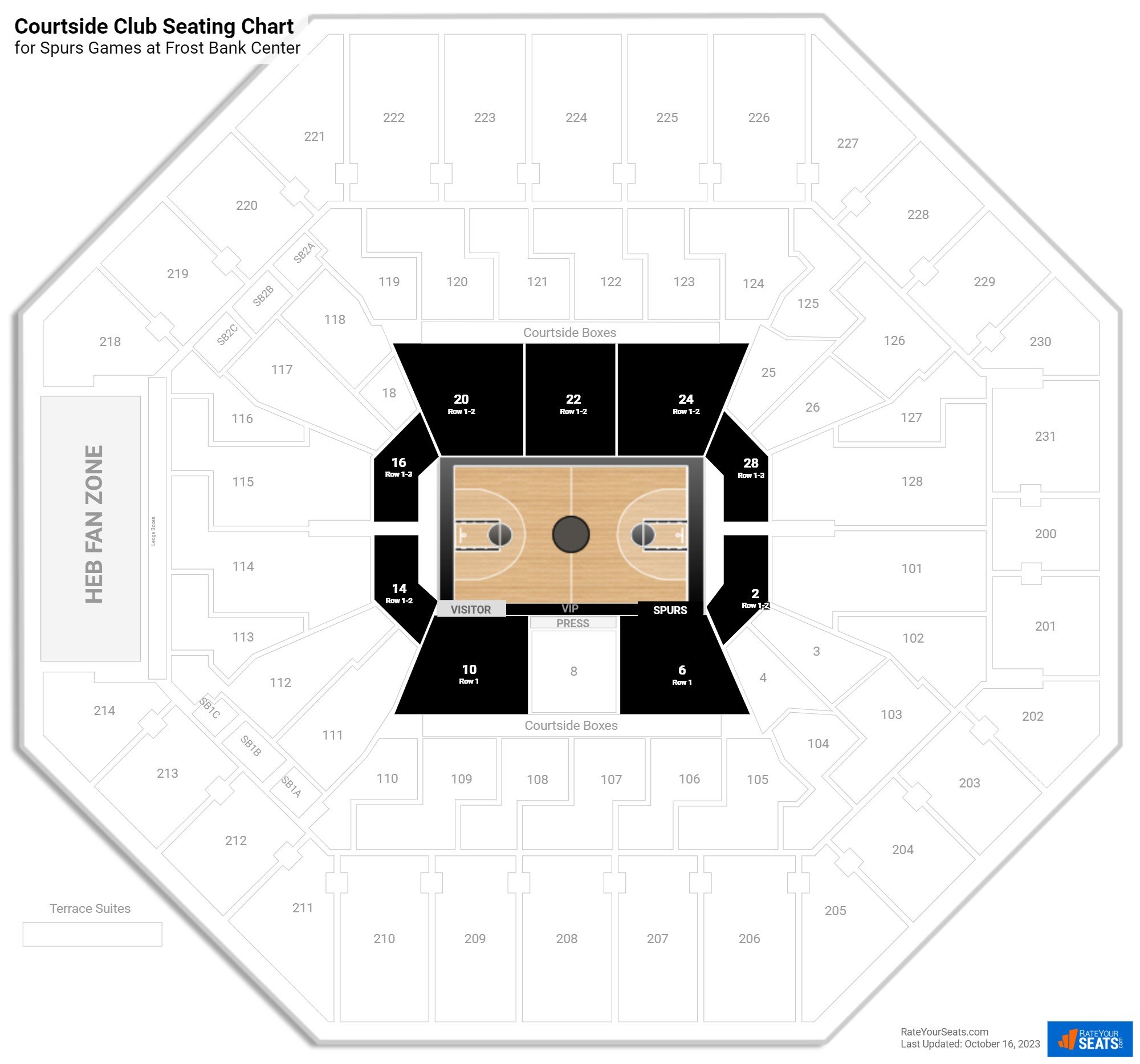 Spurs Seating Chart