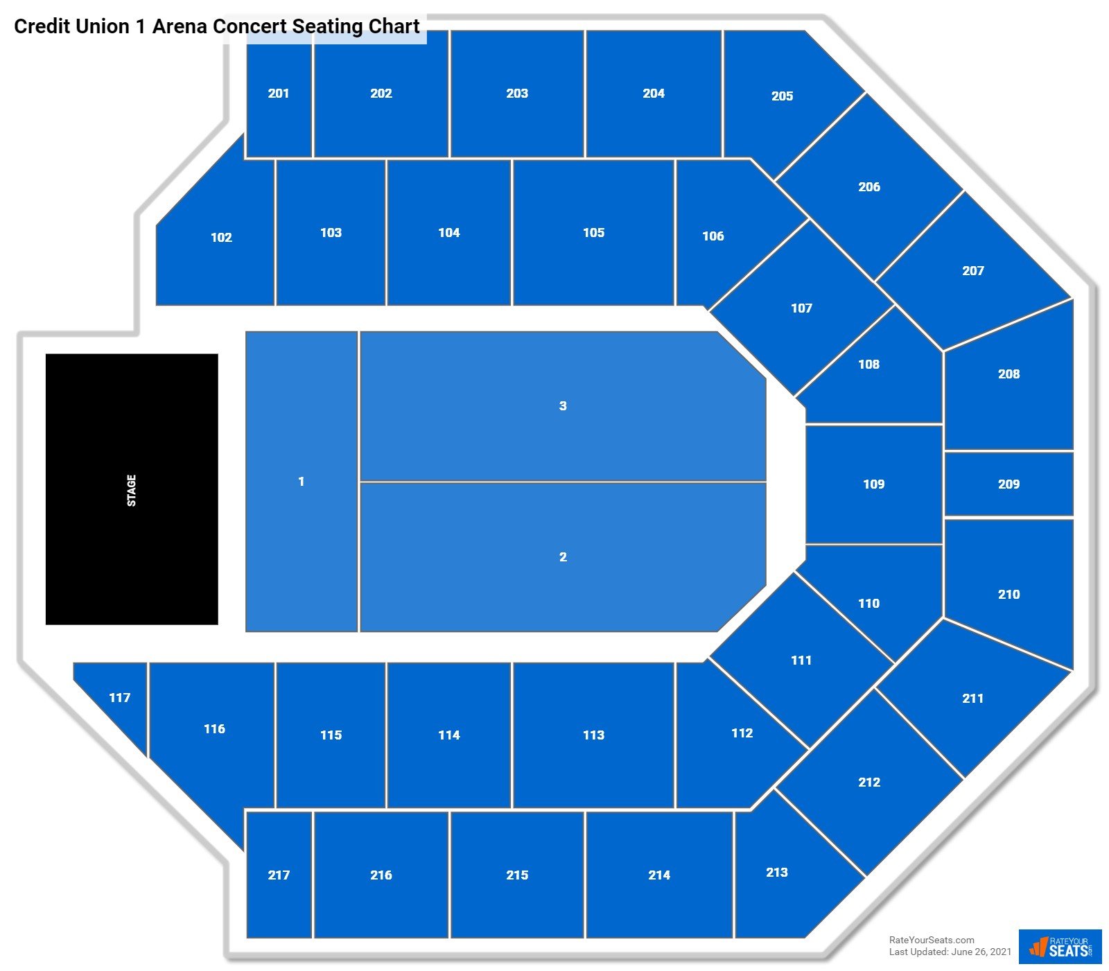 Credit Union 1 Arena Concert Seating Chart