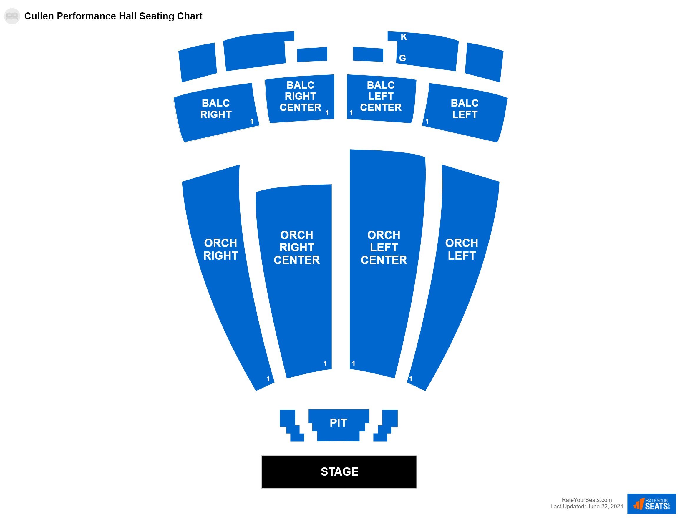 Interactive seating chart Comedy seating chart at Cullen Performance Hall