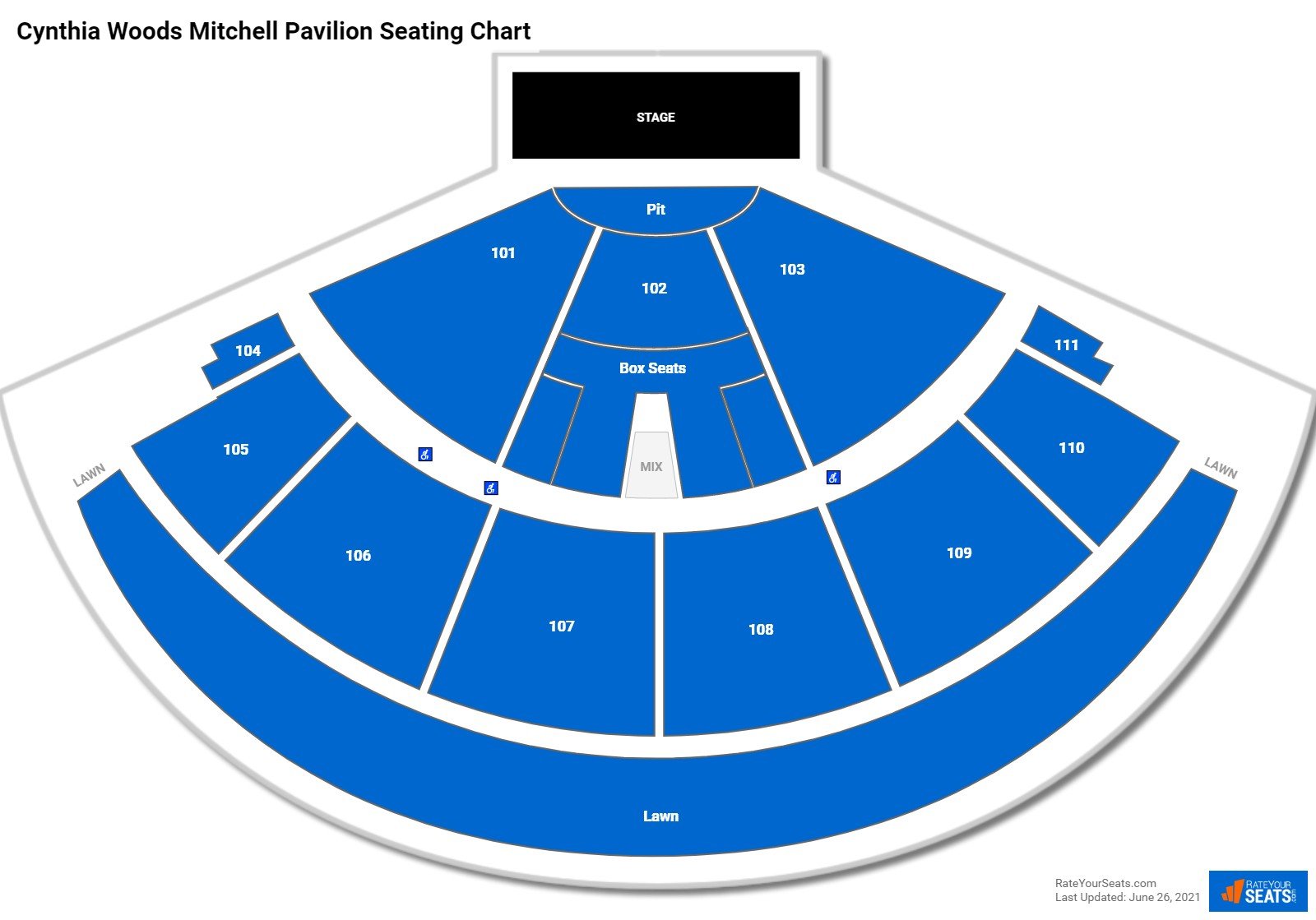 Cynthia Woods Mitchell Pavilion Concert Seating Chart