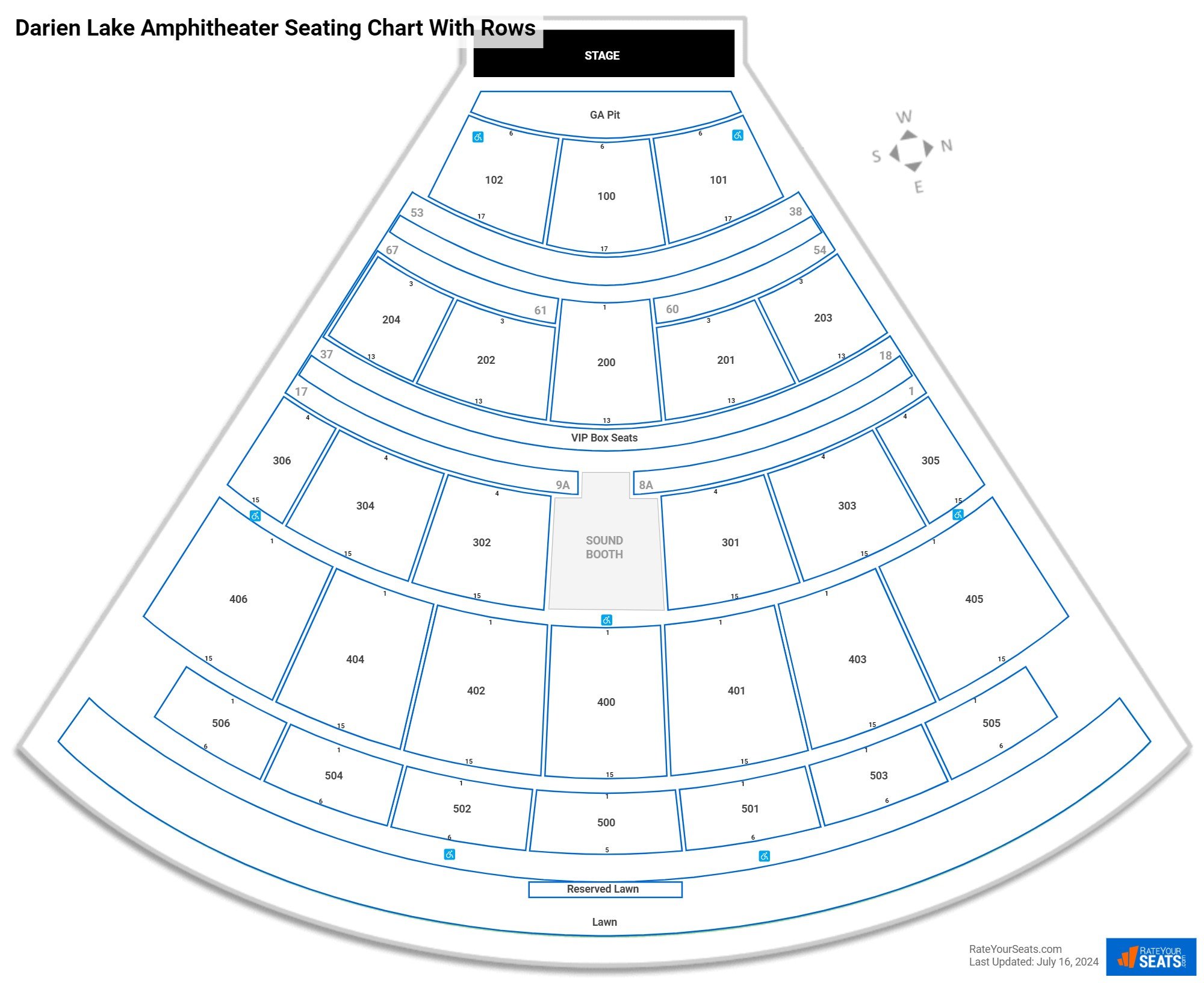 Darien Lake Amphitheater Seating Chart Rateyourseats Com