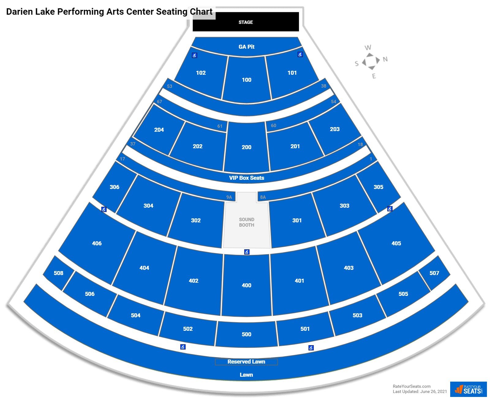 Darien Lake Amphitheater Concert Seating Chart