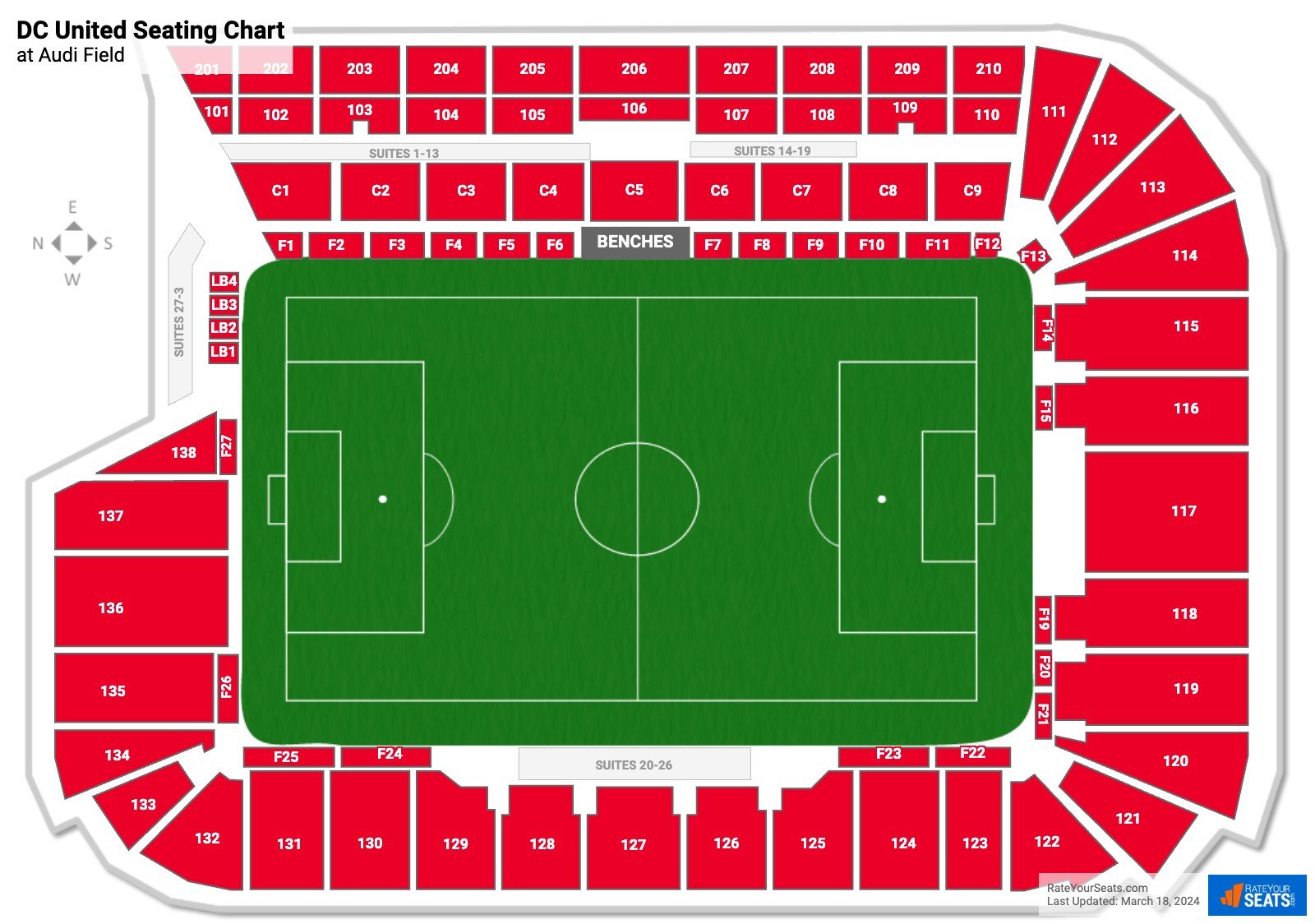 DC United Seating Chart at Audi Field