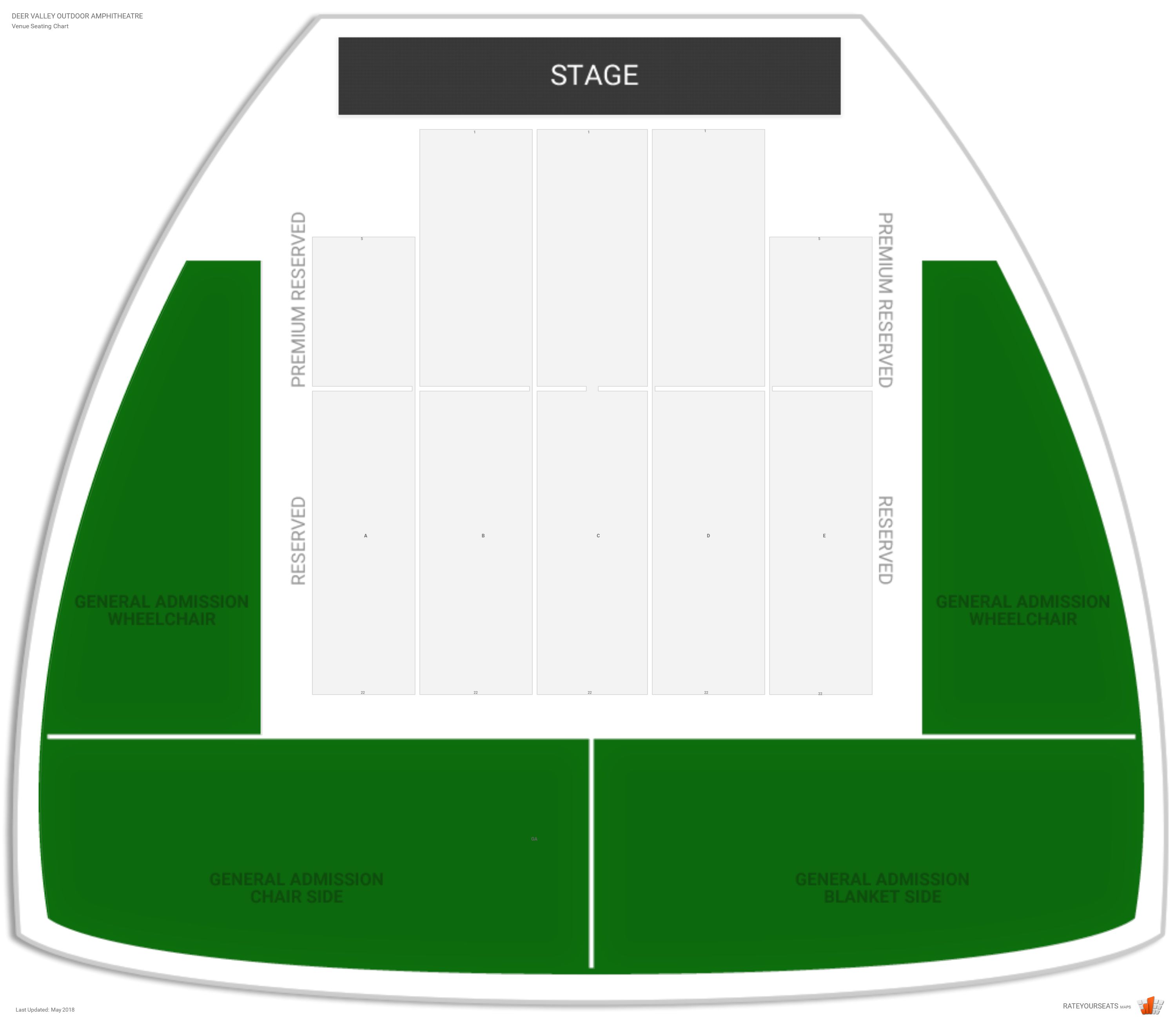 deer valley outdoor amphitheatre seating guide deer creek amphitheatre seating chart