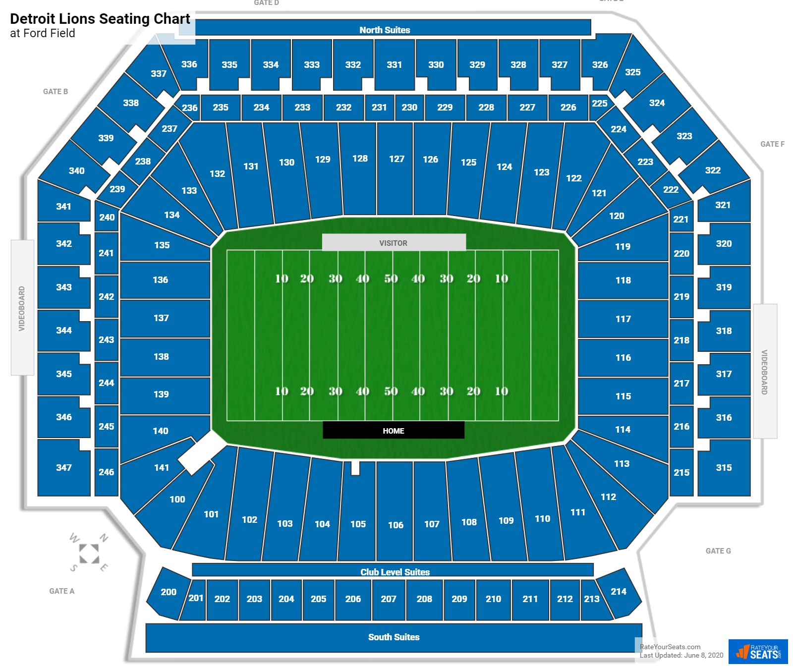 detroit lions seats