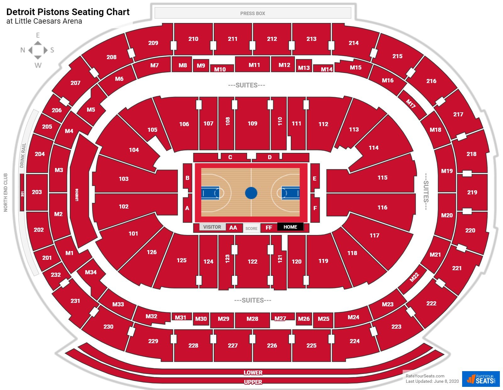 Detroit Pistons Seating Chart