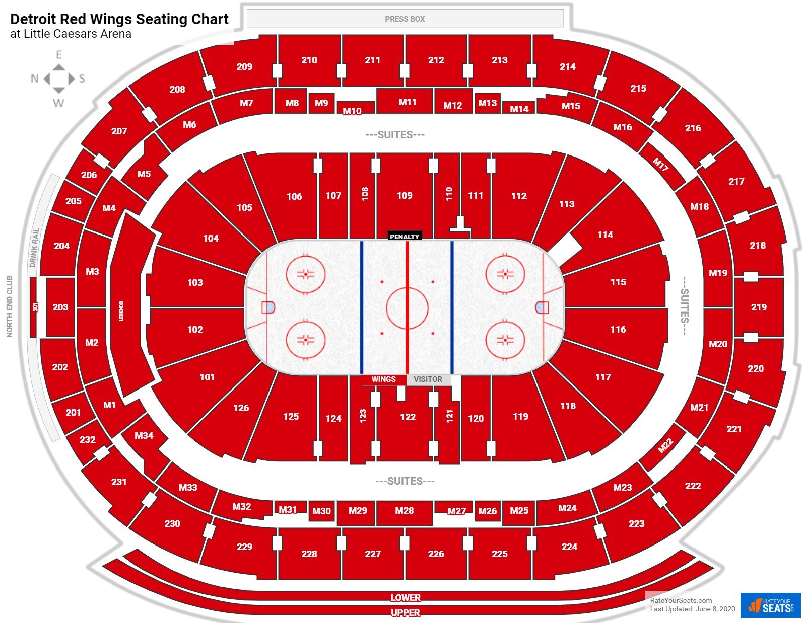 Little Caesars Arena Seating Charts