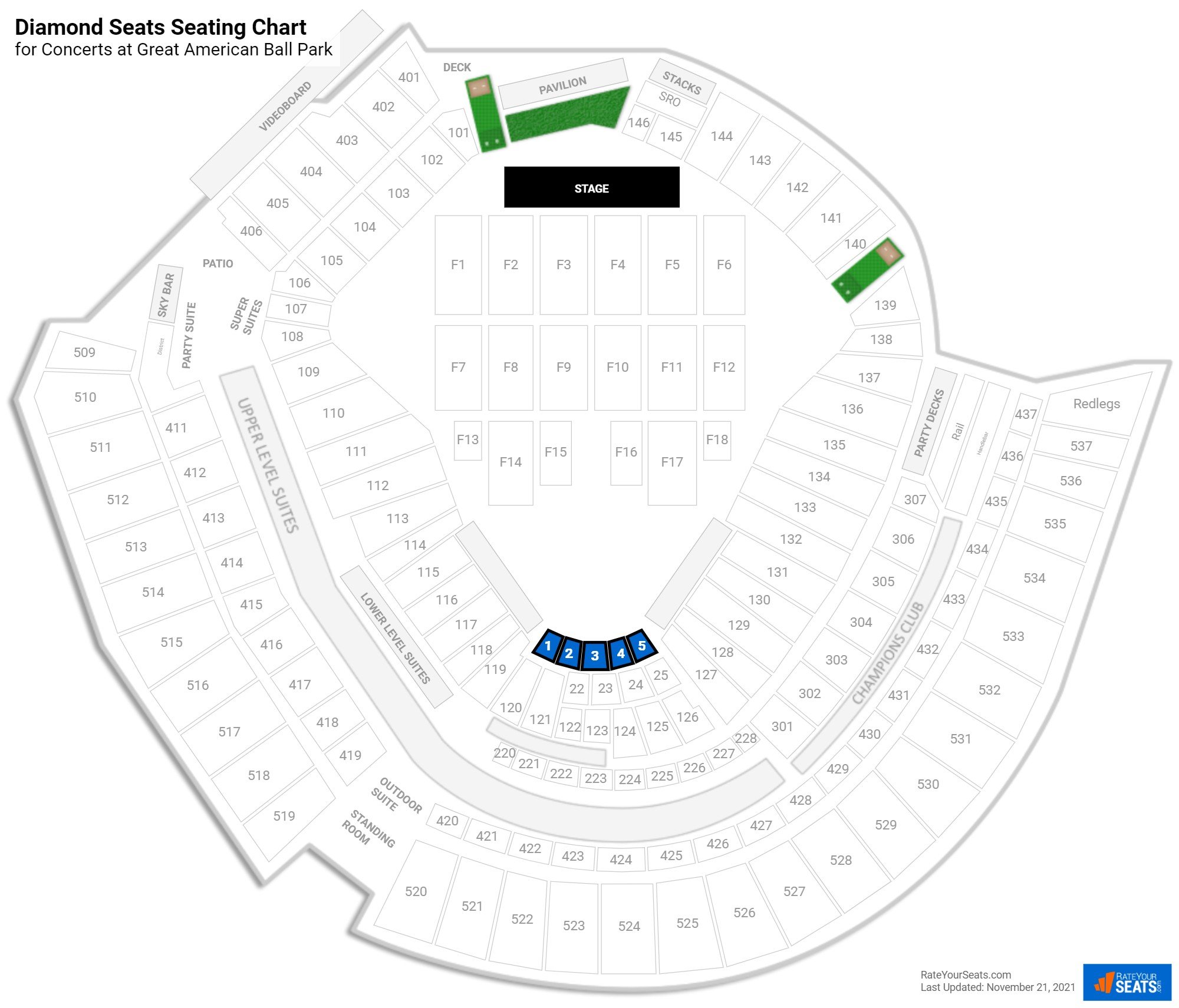 SZ Diamond Box 158DB, Row J, Aisle