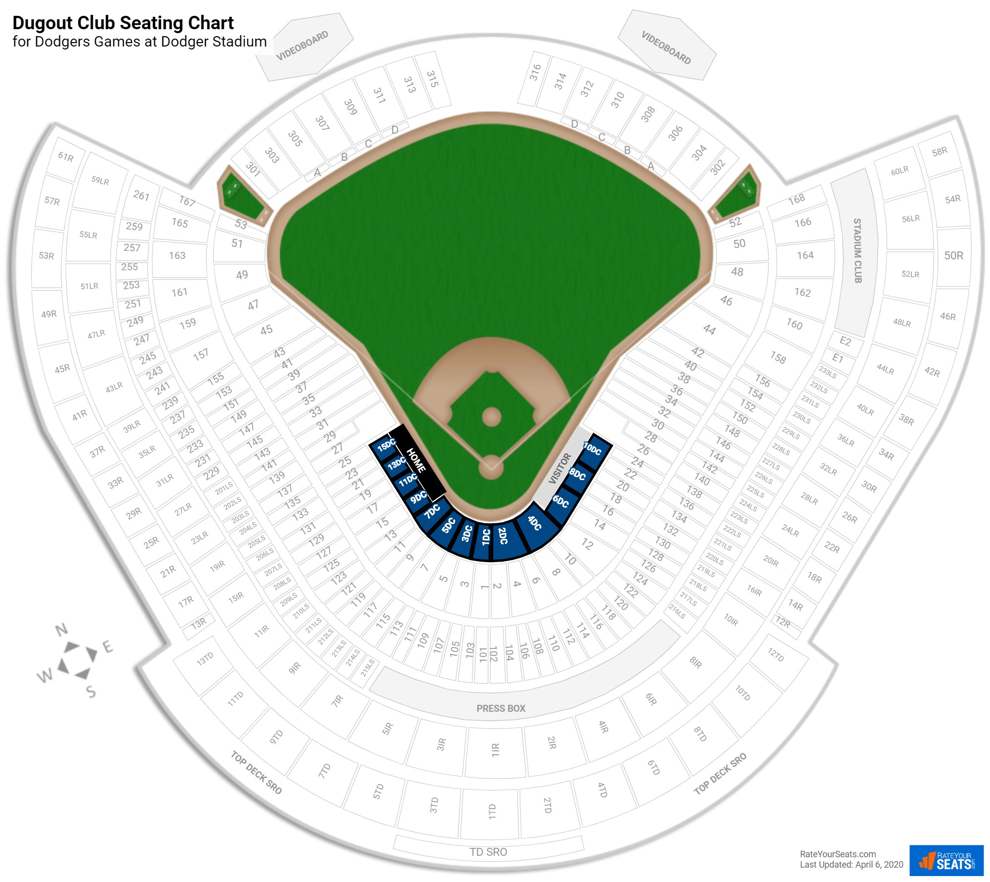 Dodger Stadium Suite Seating Chart