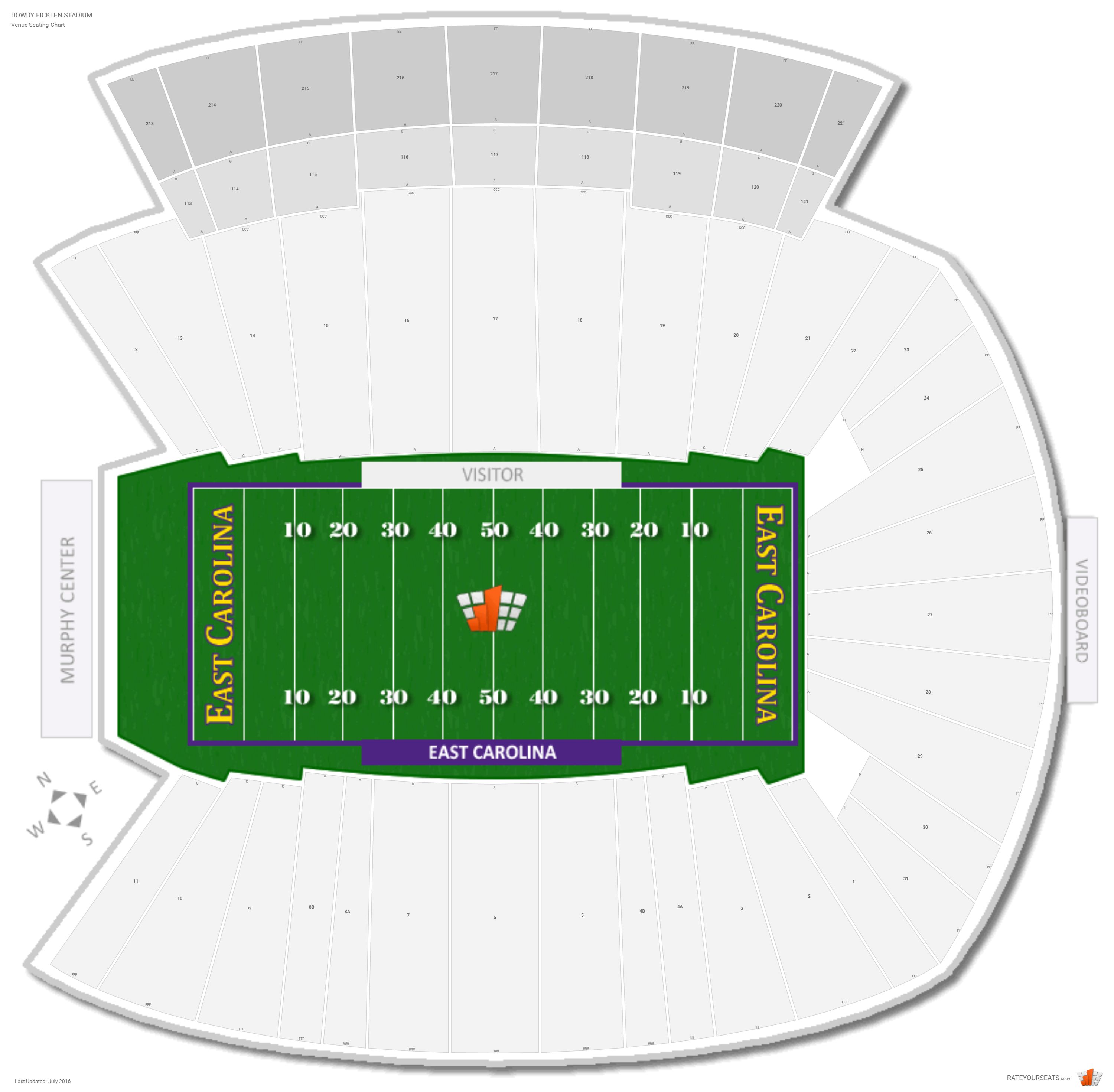 East Carolina Football Seating Chart