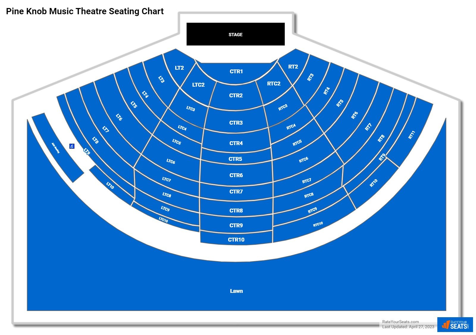 Pine Knob Music Theatre Concert Seating Chart