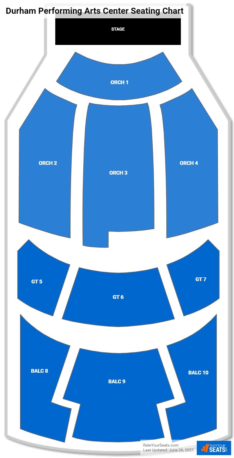 Durham Performing Arts Center Theater Seating Chart