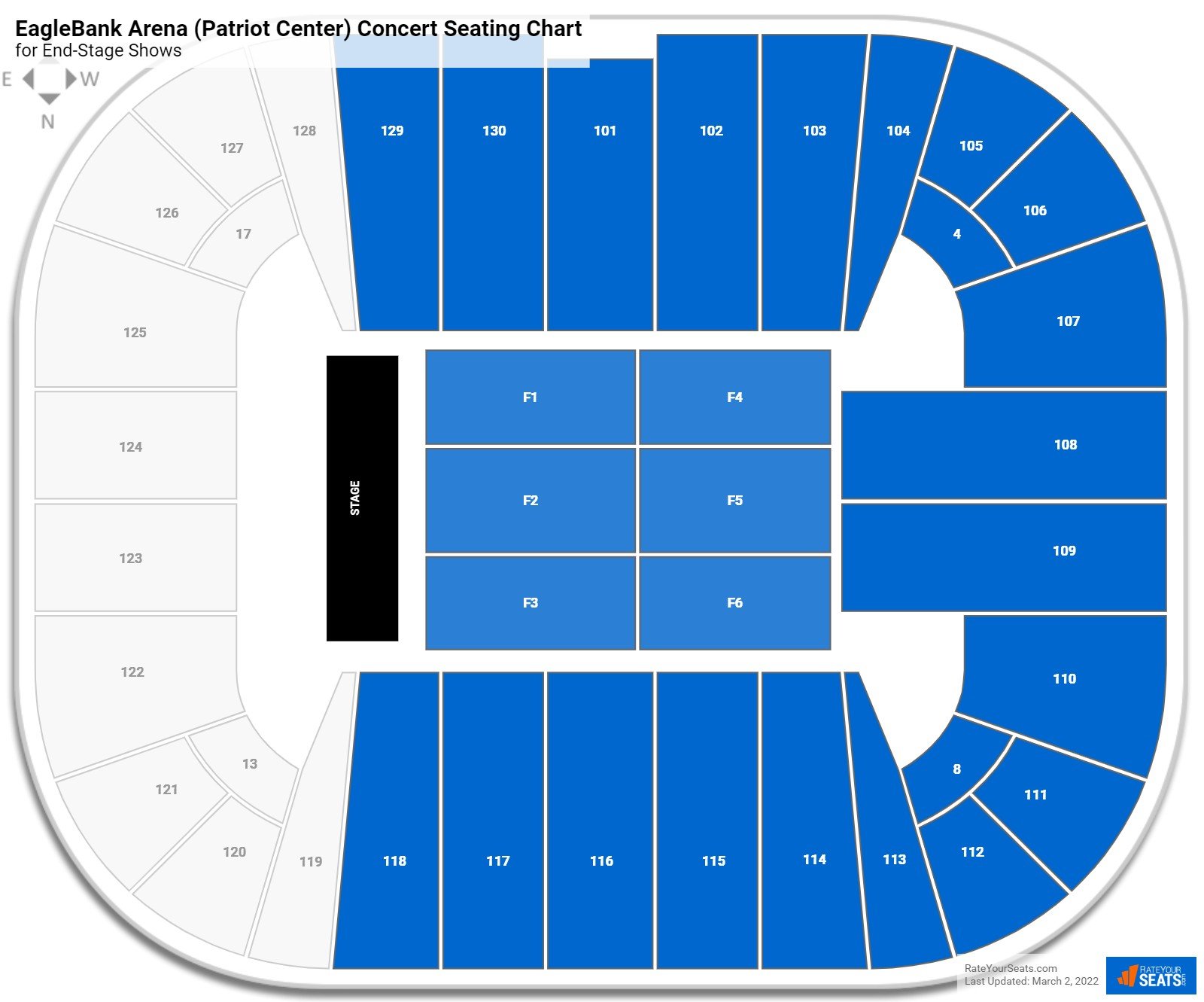 Eaglebank Arena Seating Chart