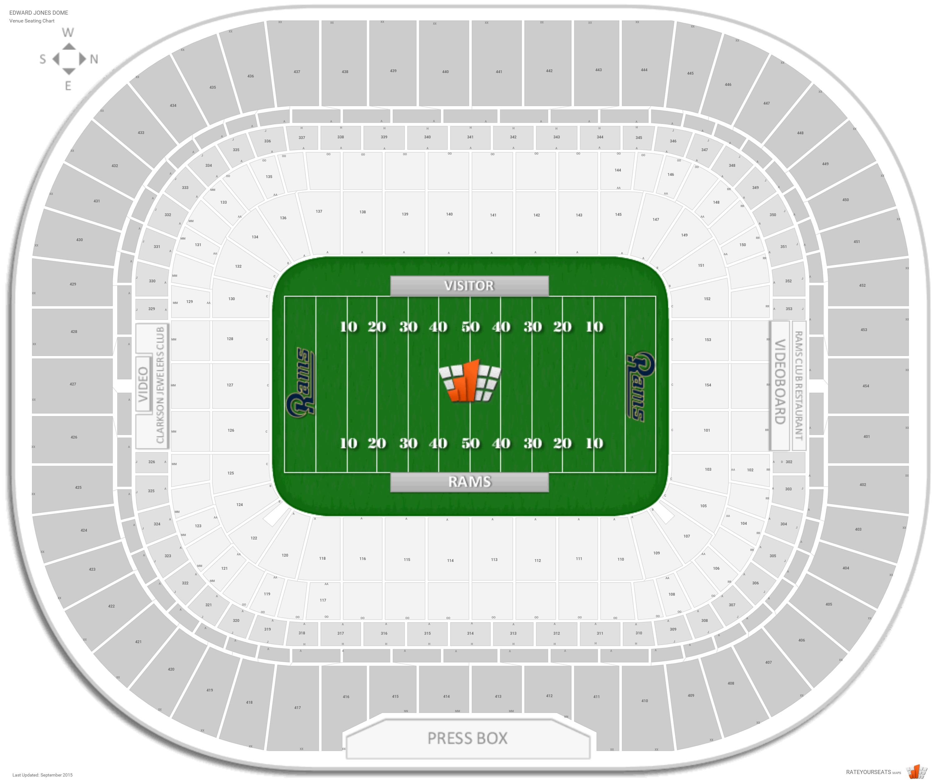 Edward Jones Dome Seating Chart Rows