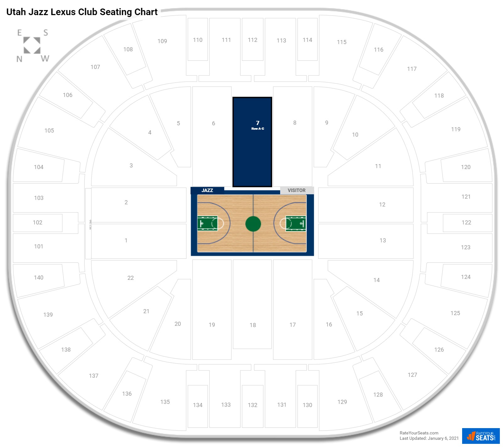 Utah Jazz Seating Chart