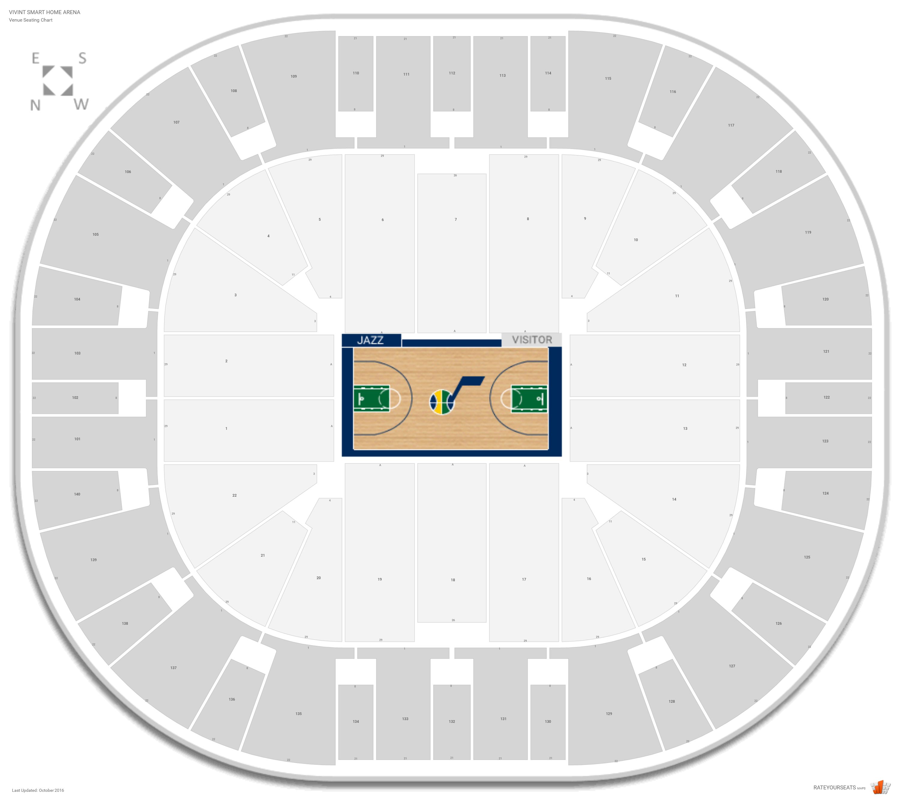 Vivint Home Arena Seating Chart