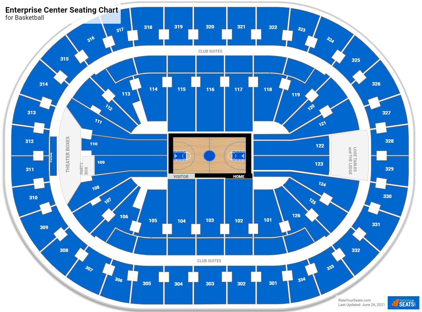 Seating Charts for Enterprise Center.