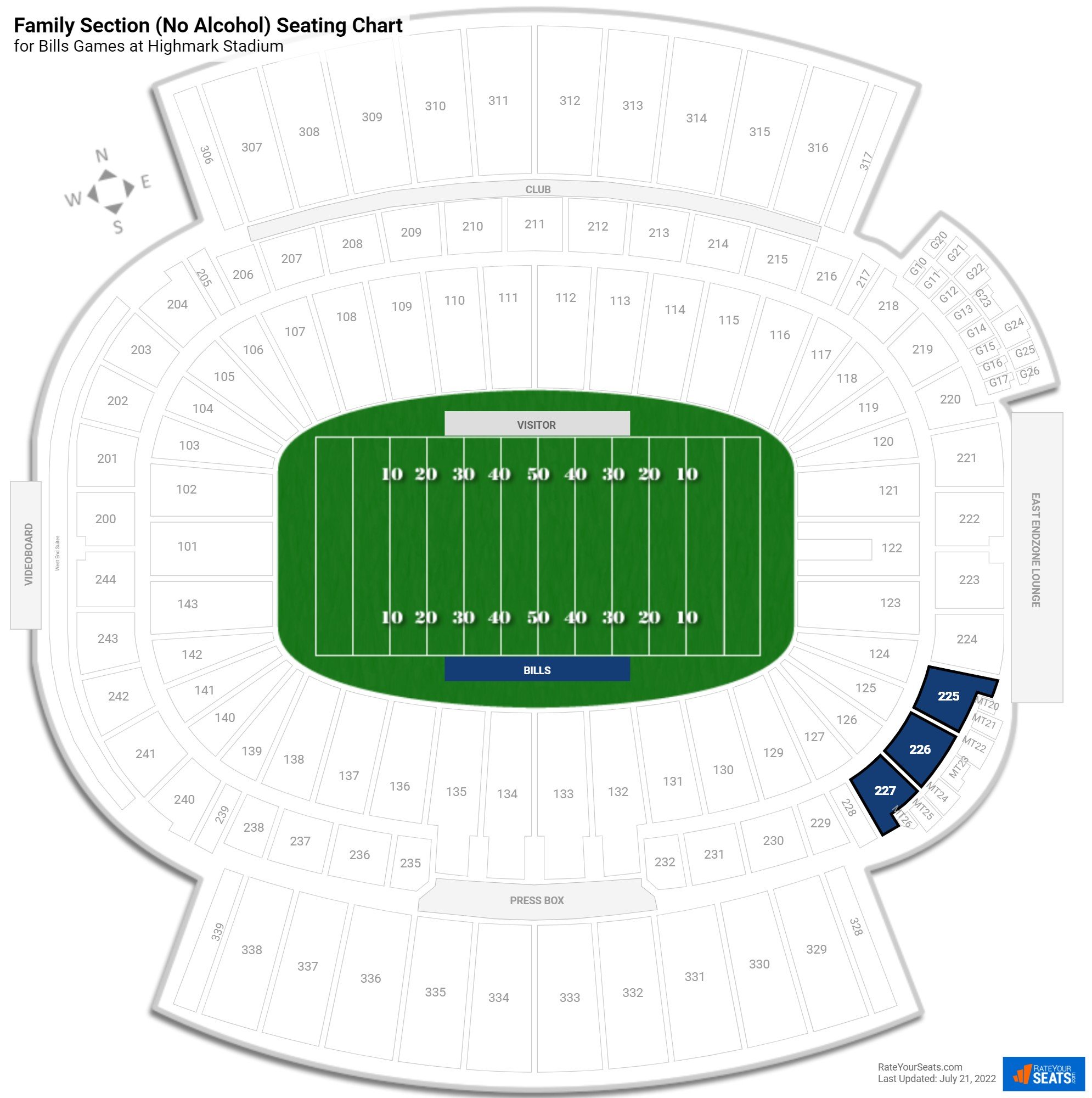 highmark stadium sections