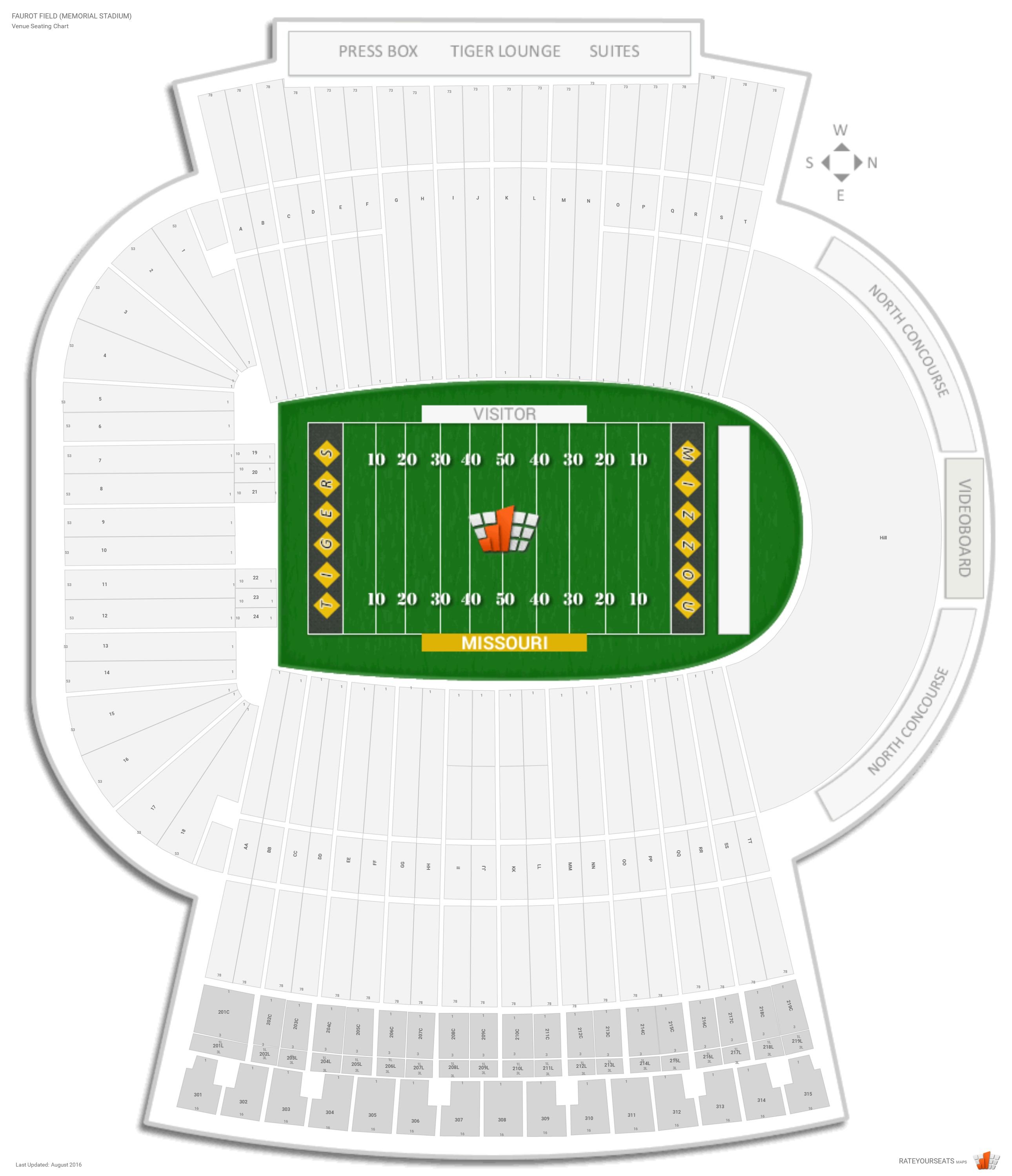 Mizzou Football Seating Chart