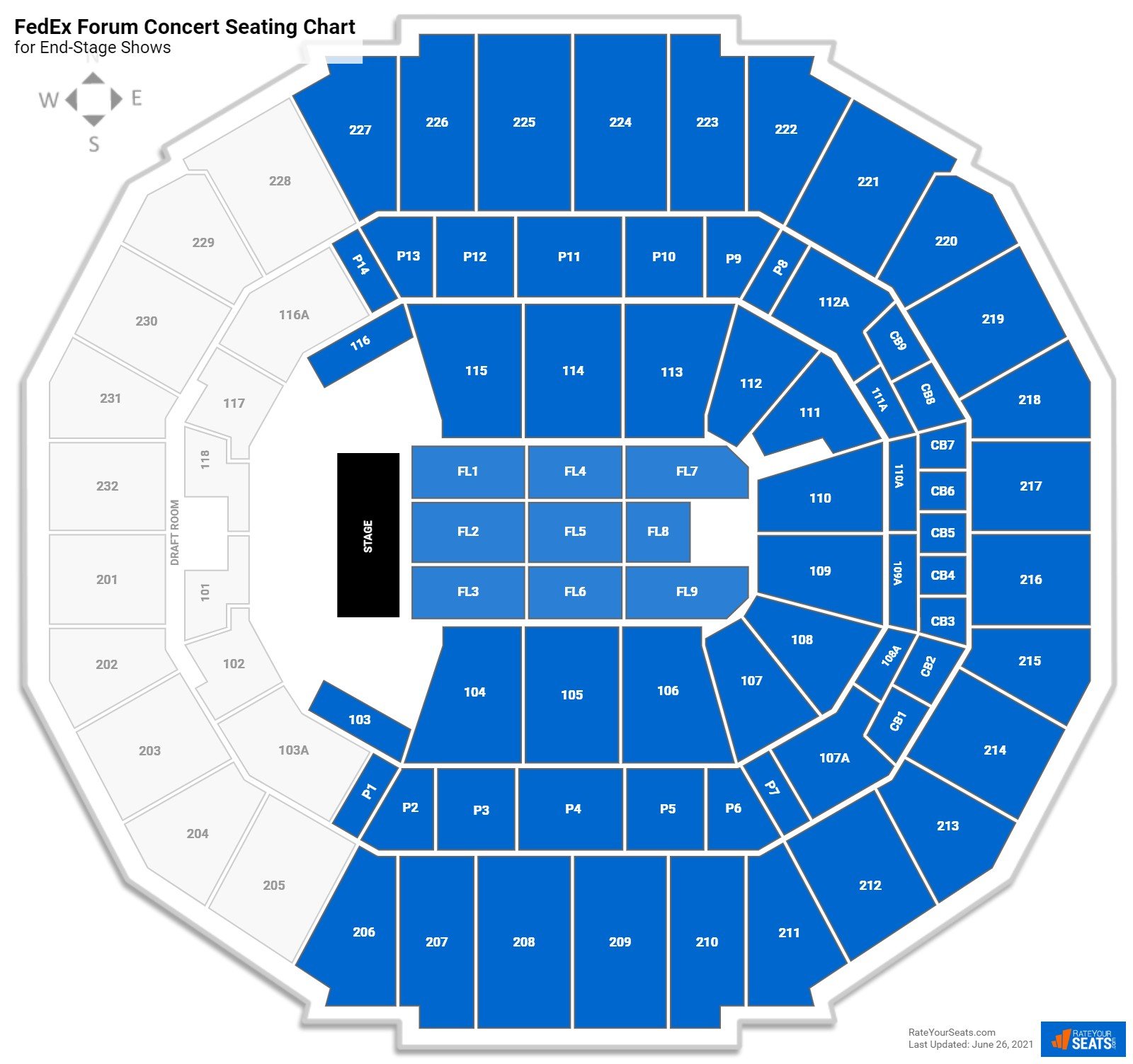 Fedex Forum Concert Seating Chart