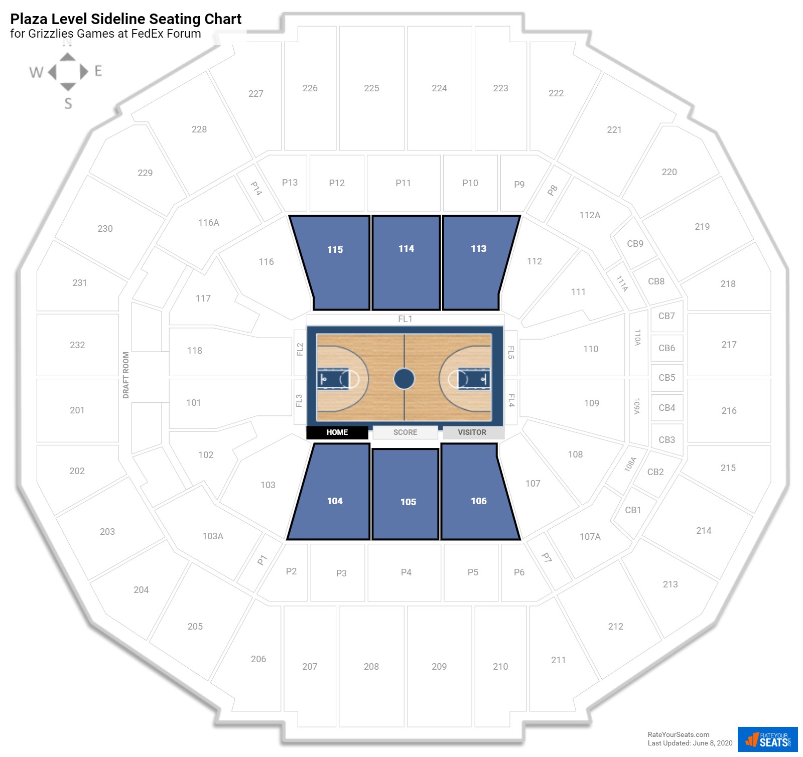 Fedexforum Pinnacle Level Seating Chart