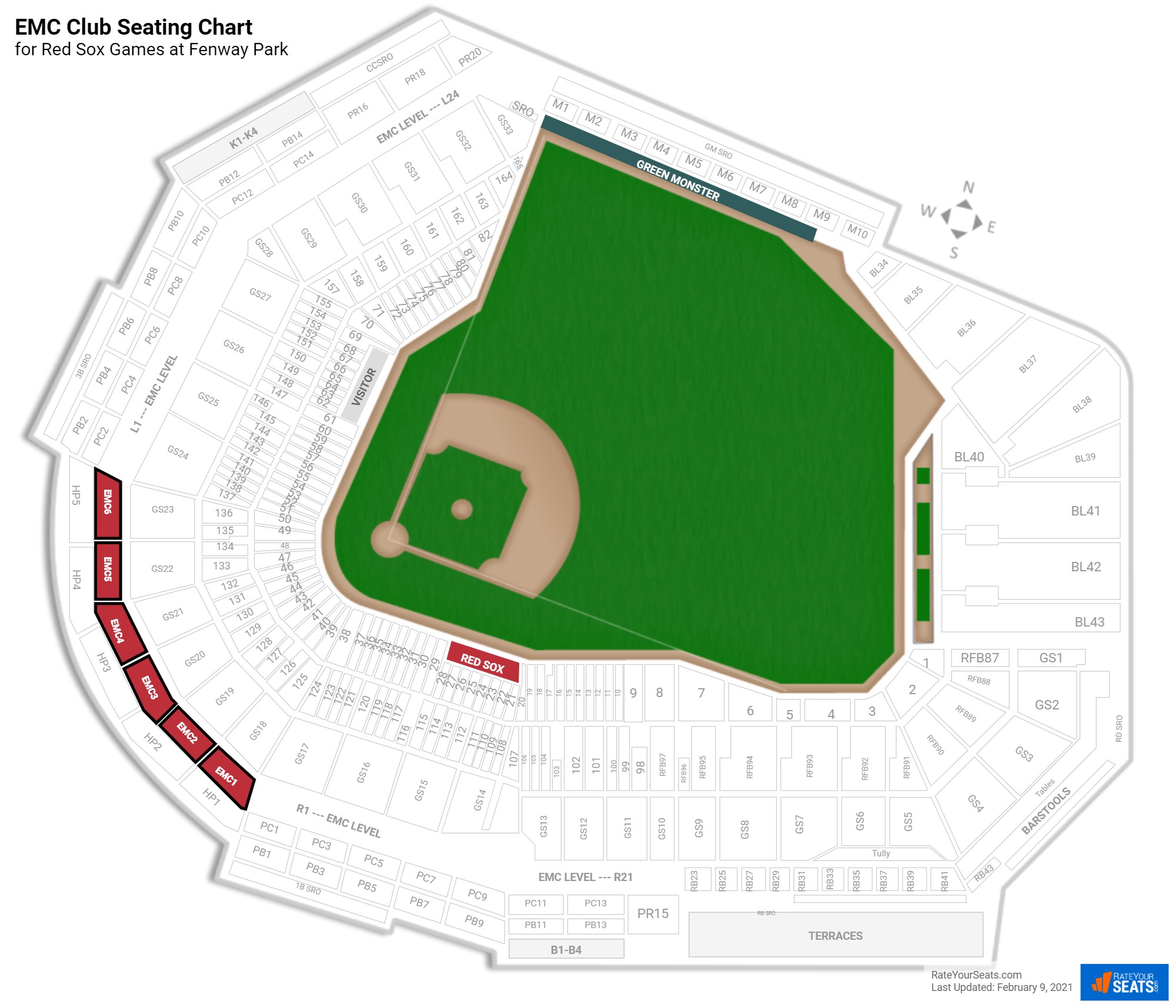 Fenway Park Seating Chart Liverpool