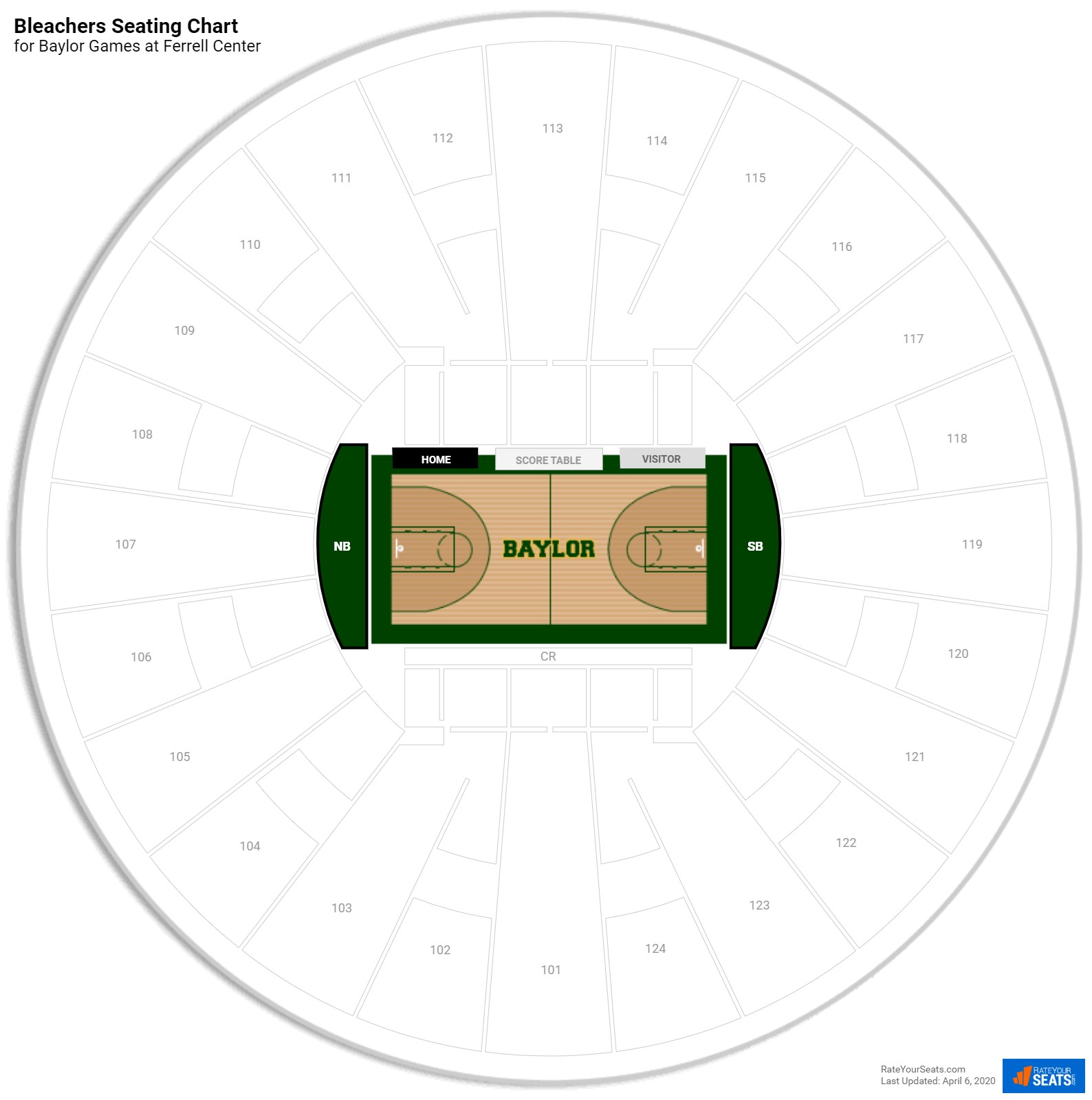 Ferrell Center Baylor Seating Guide Rateyourseats Ferrell Center Bleachers Seating Chart
