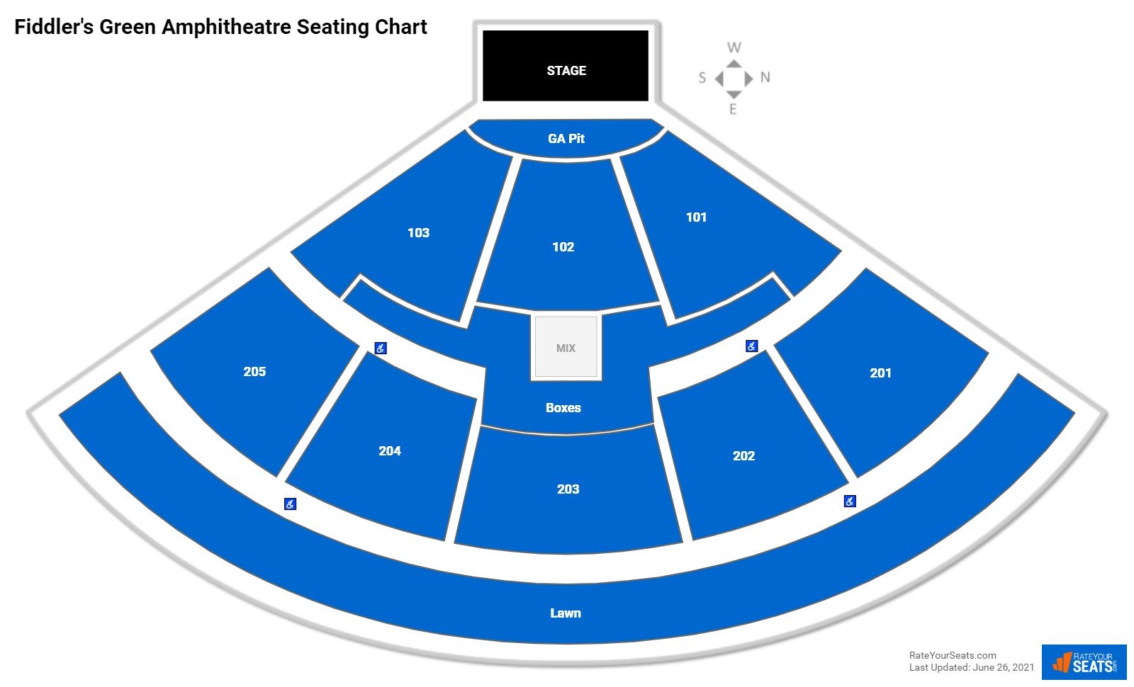 Fiddler S Green Amphitheatre Seating Chart Rateyourseats Com