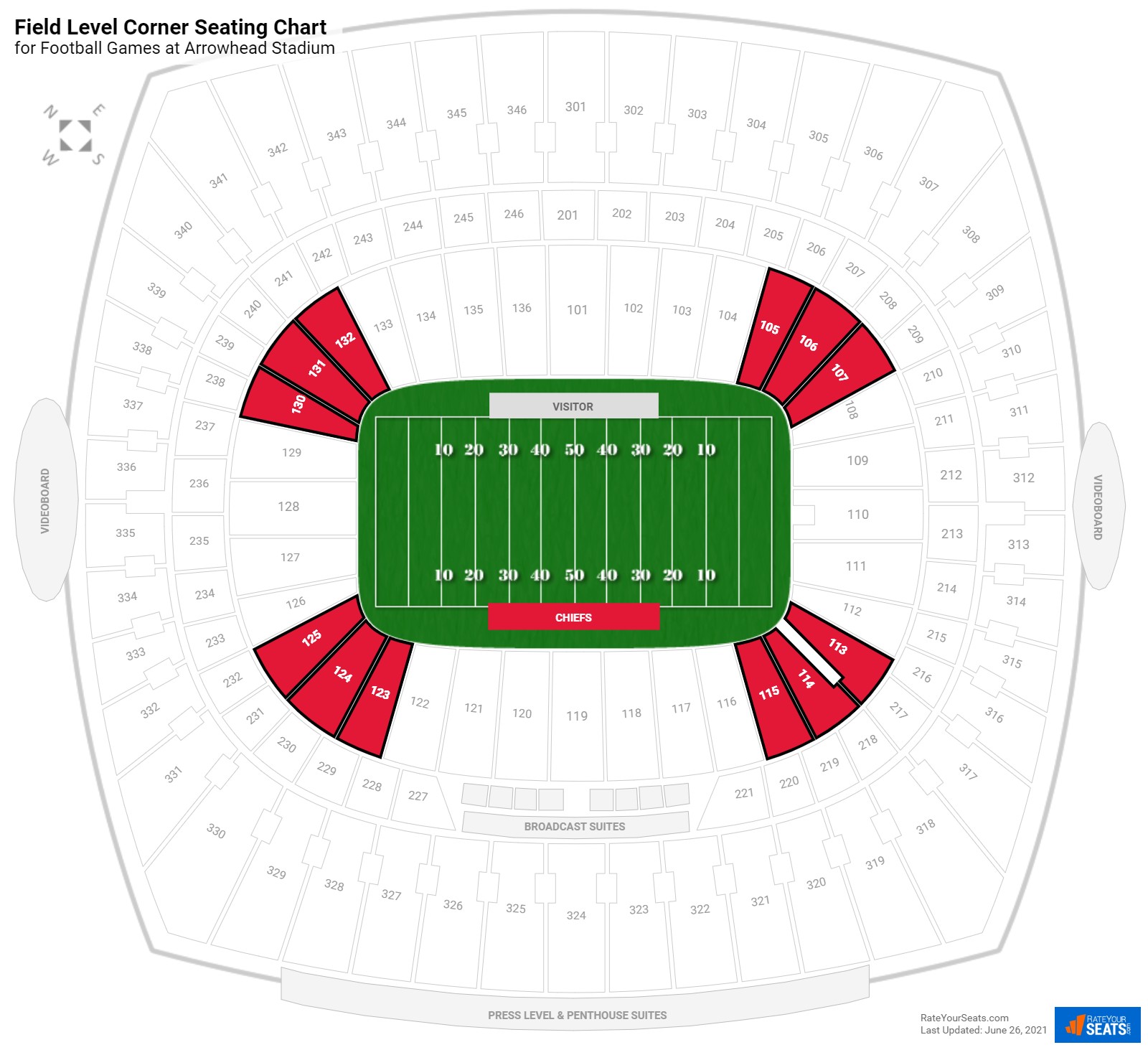 Kenny Chesney Arrowhead Seating Chart