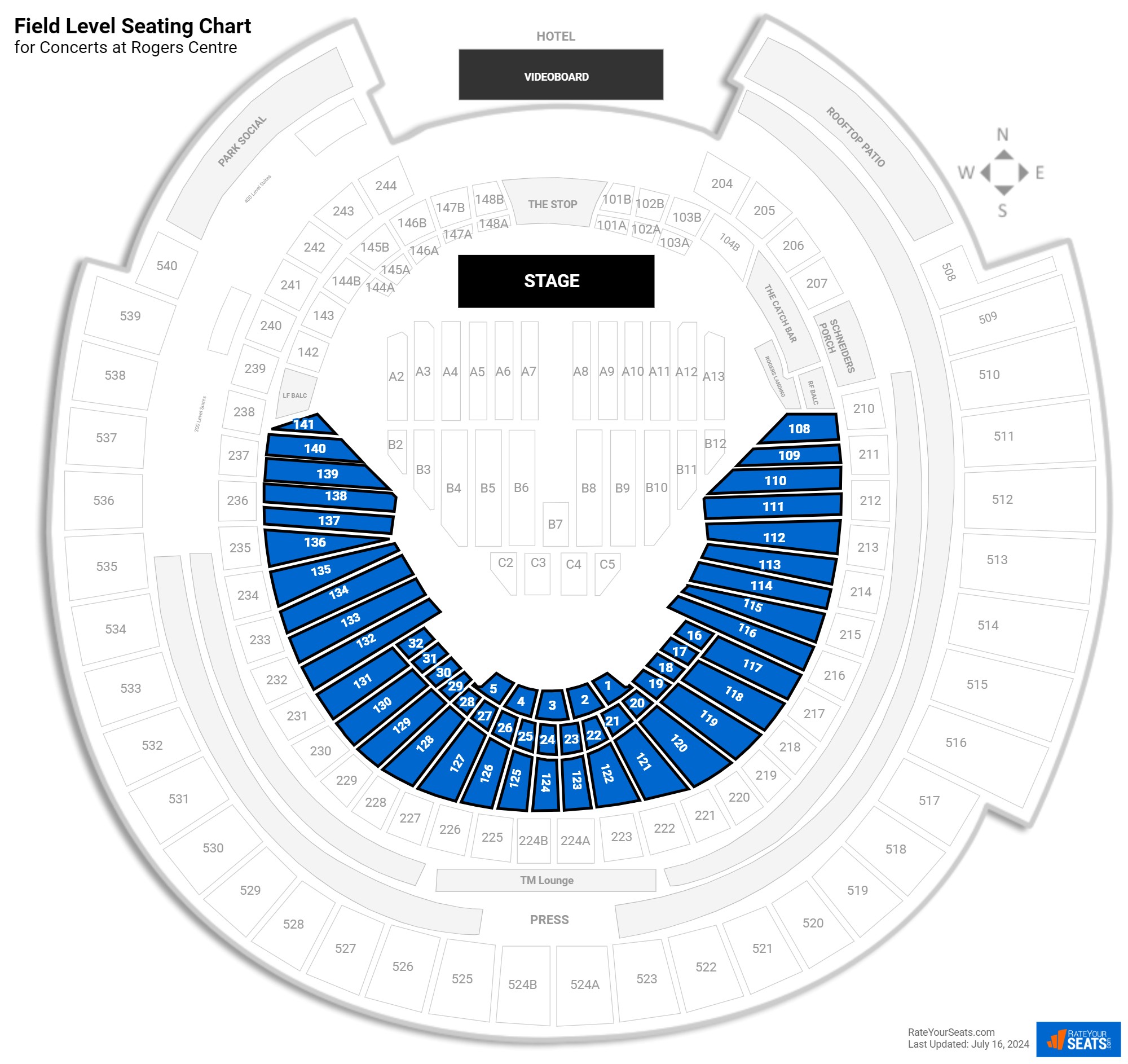 Rogers Dome Seating Chart