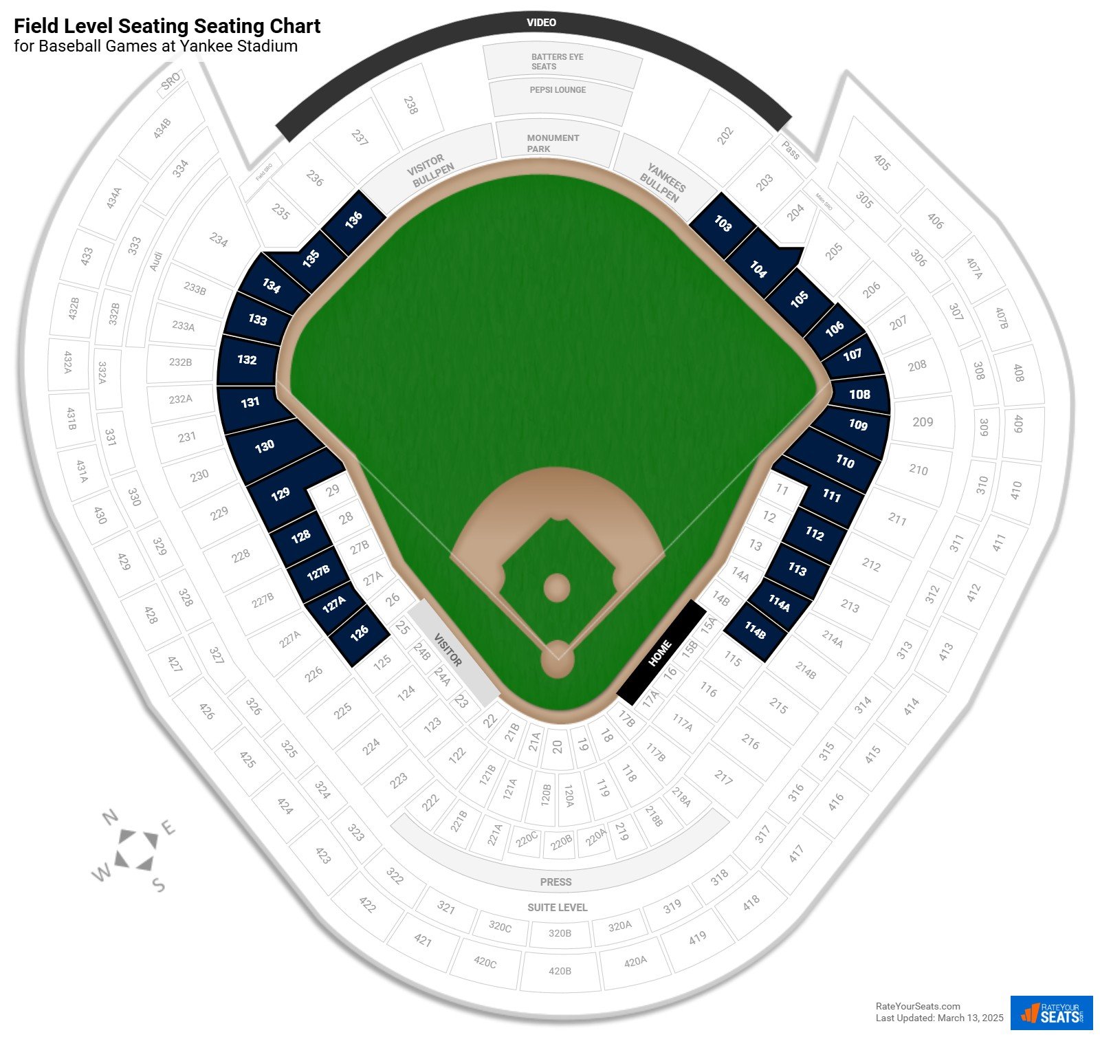 Yankee Stadium Seating Chart Football Matttroy