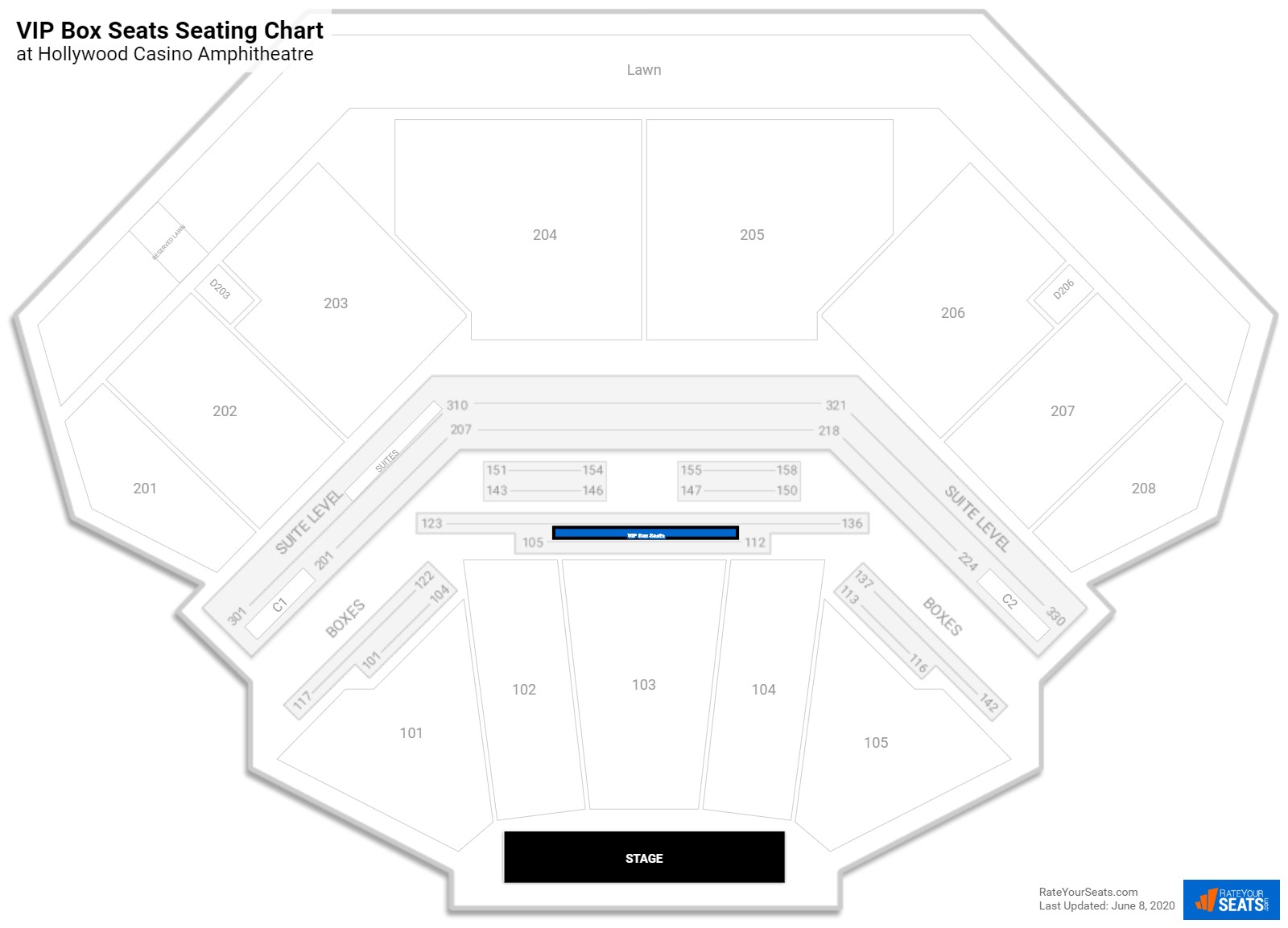 Hollywood Ampitheater Seating Chart