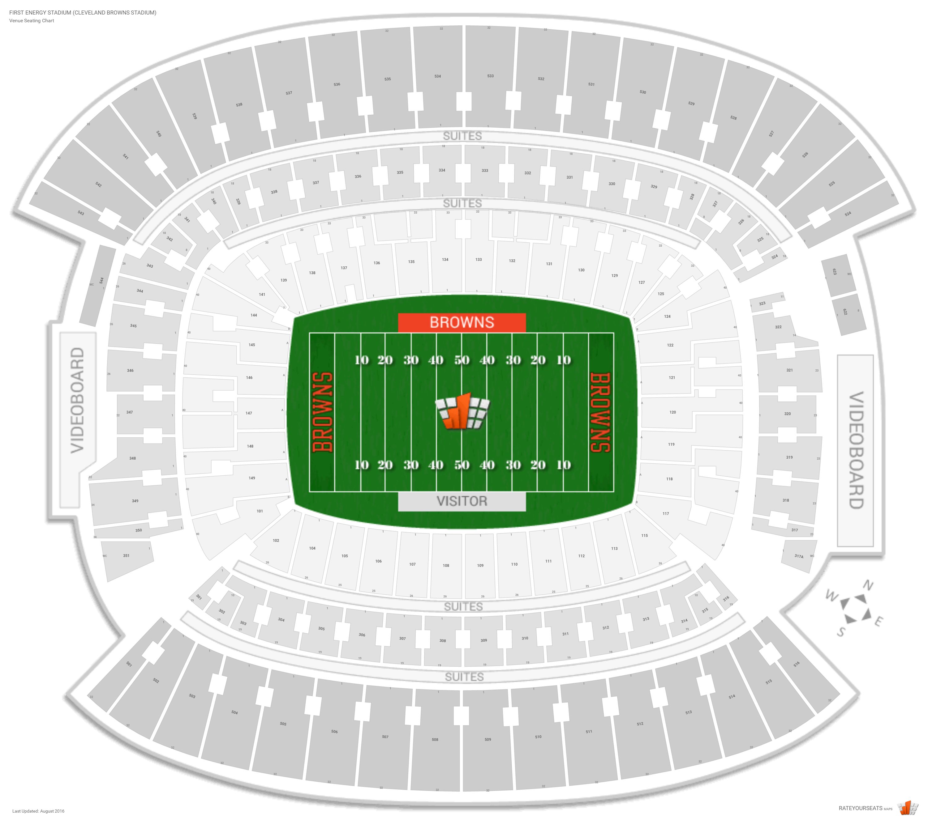 Cleveland Browns Stadium Seating Chart Row