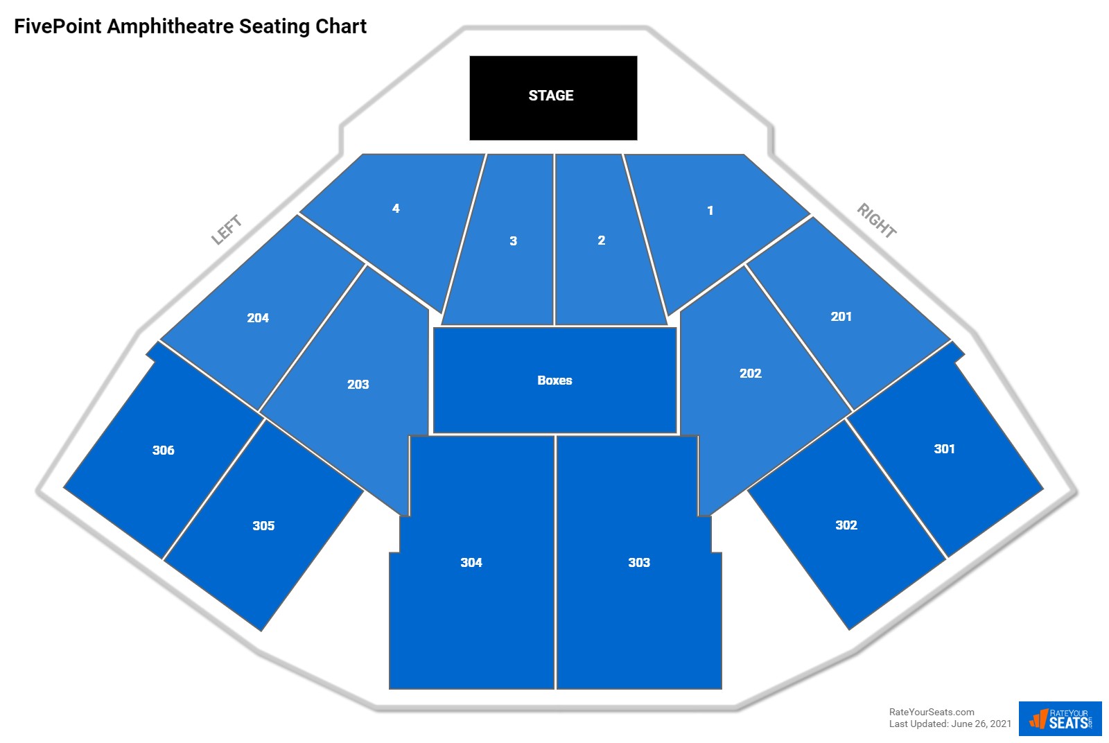 FivePoint Amphitheatre Concert Seating Chart