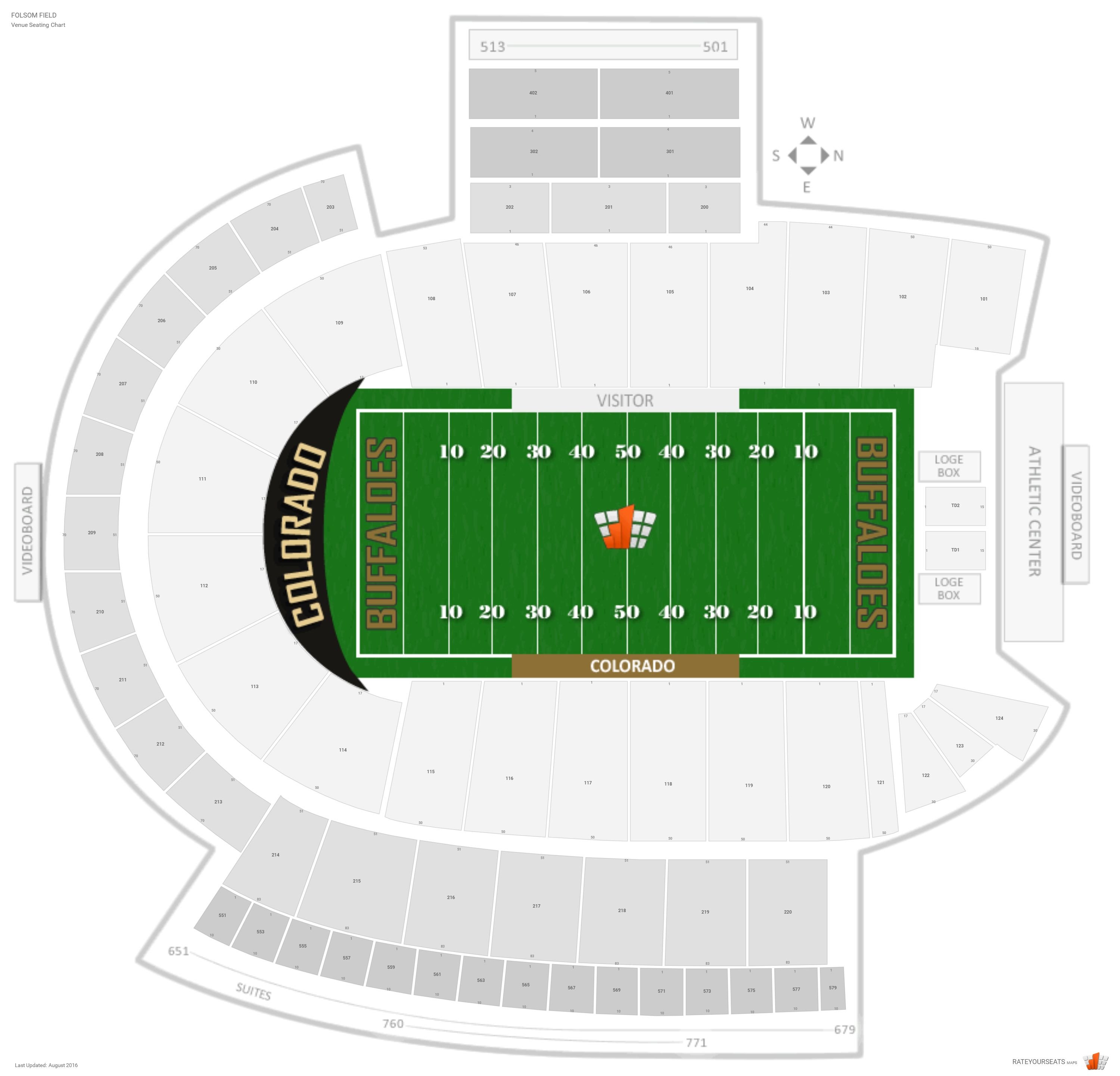 Folsom Field Seating Chart With Seat Numbers